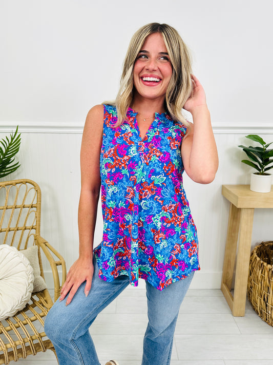 Sunny Days Tank Top in Miami Beach Print