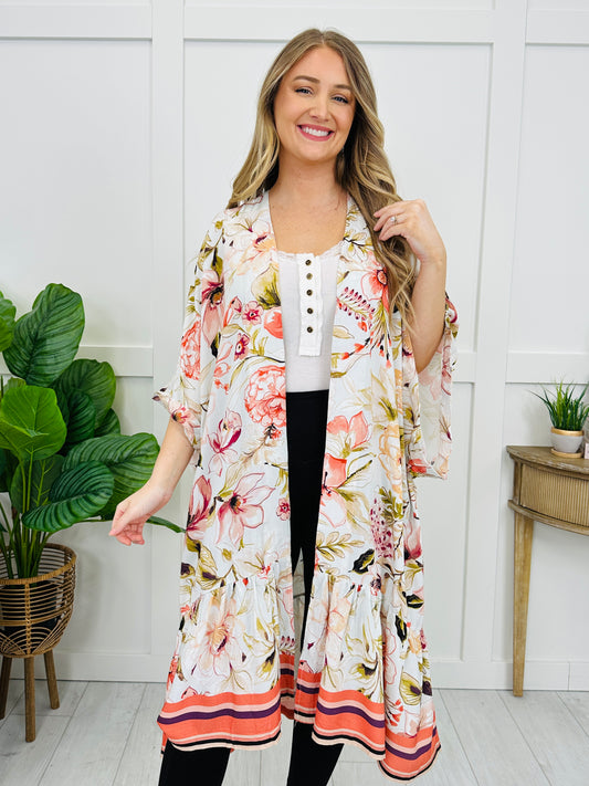 Serene Flow Kimono in Peach