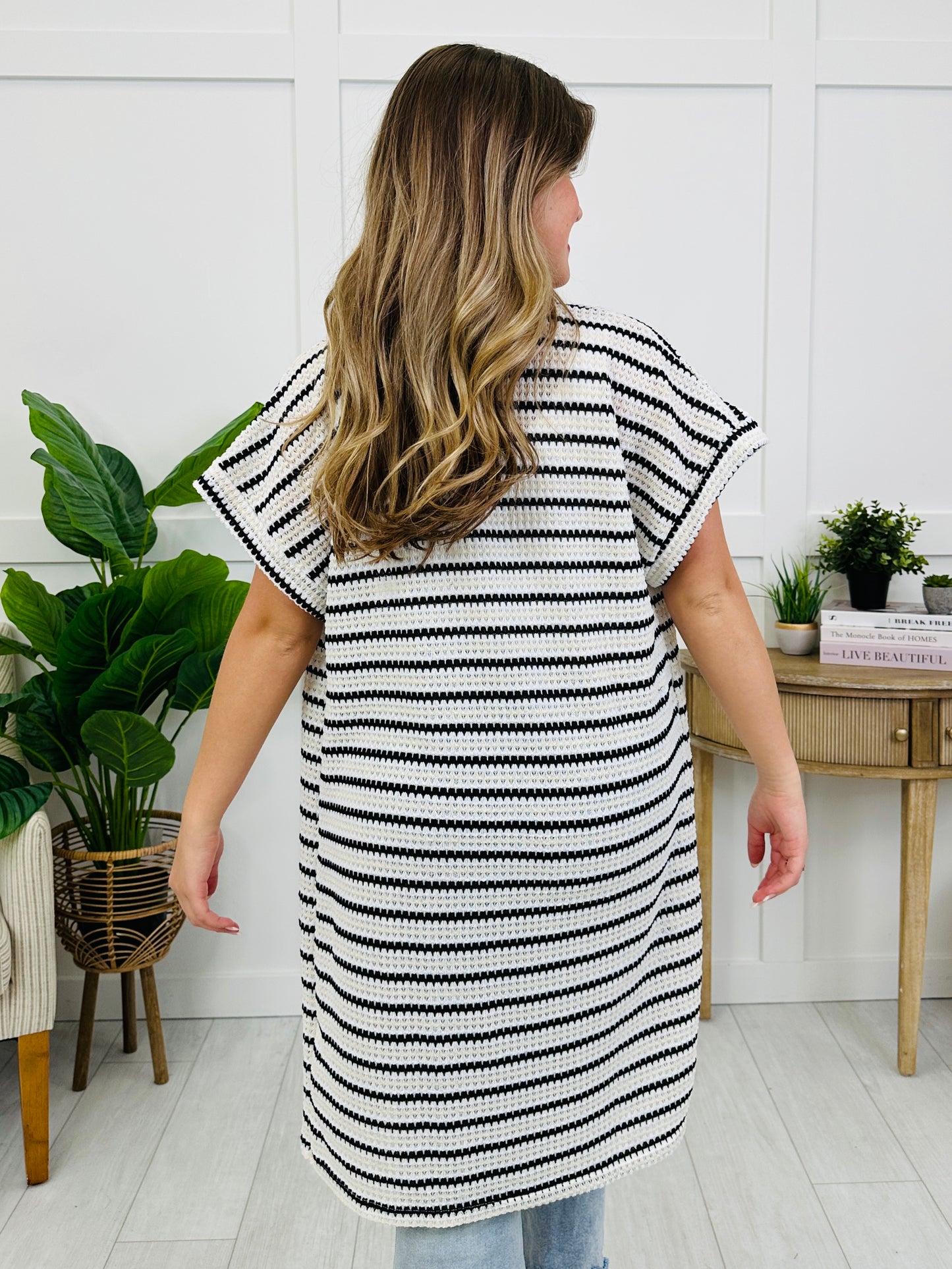 Earn Those Stripes Cardigan In Black