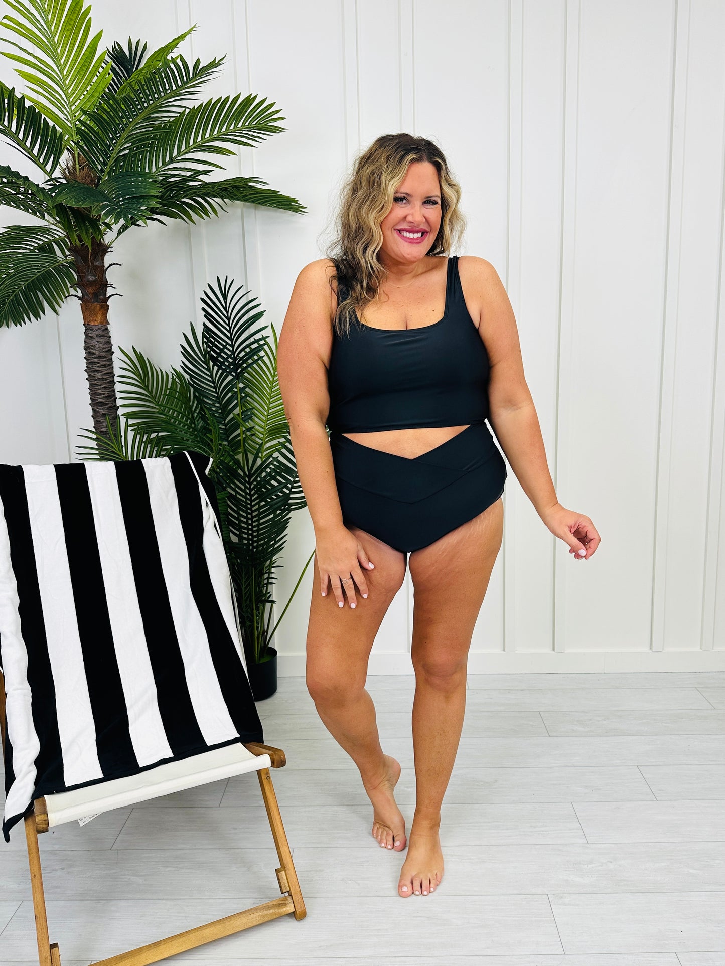 The Olivia Swim Top In Black