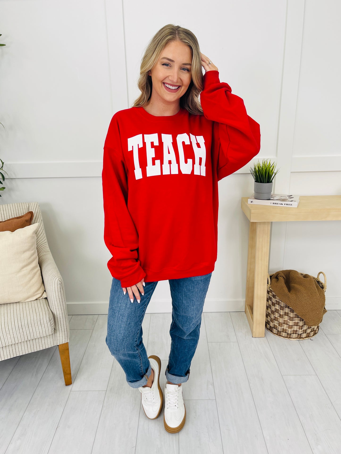 Teach Graphic Sweatshirt--Multiple Colors!