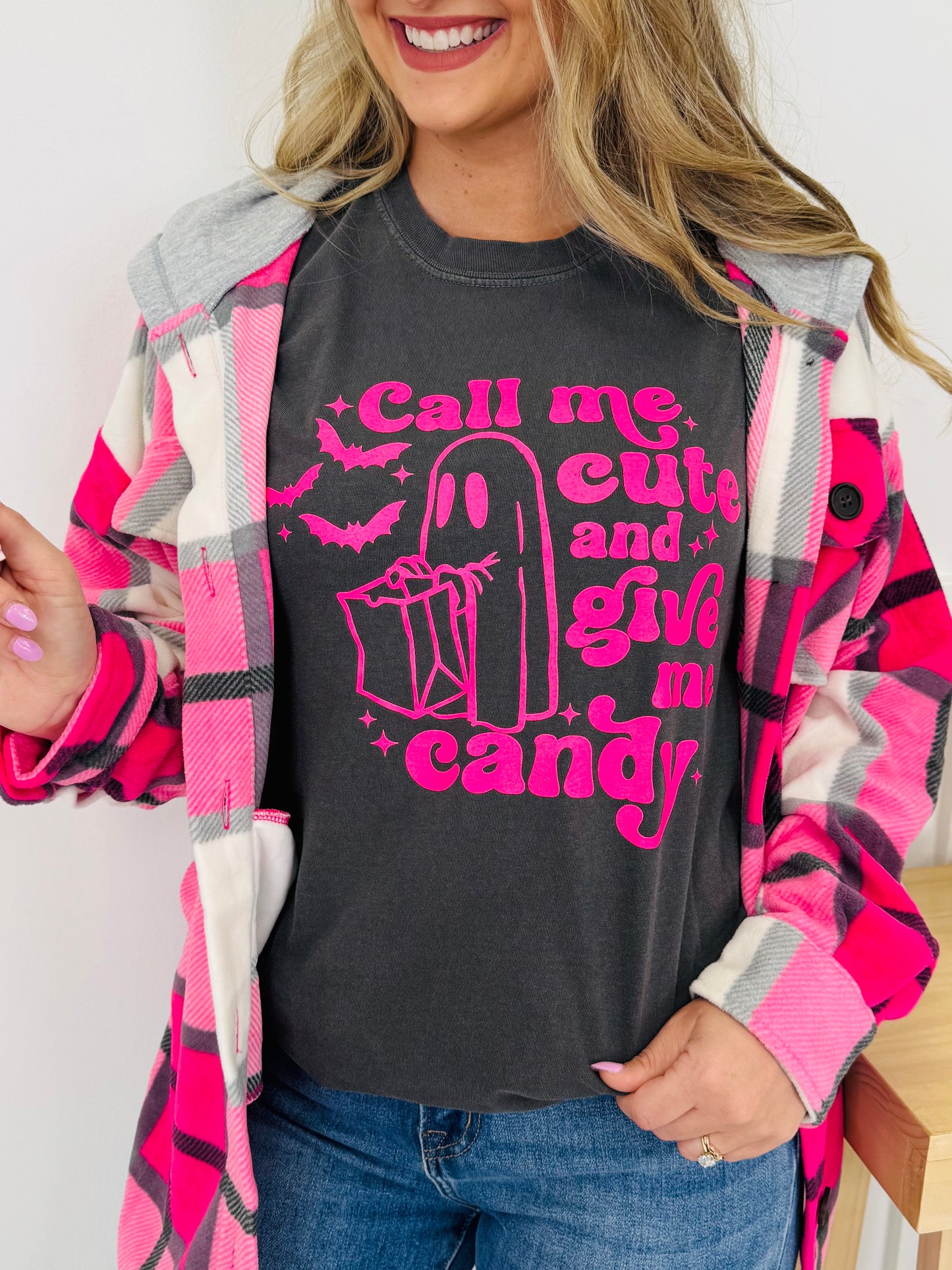 Call Me Cute and Give Me Candy Graphic Tee