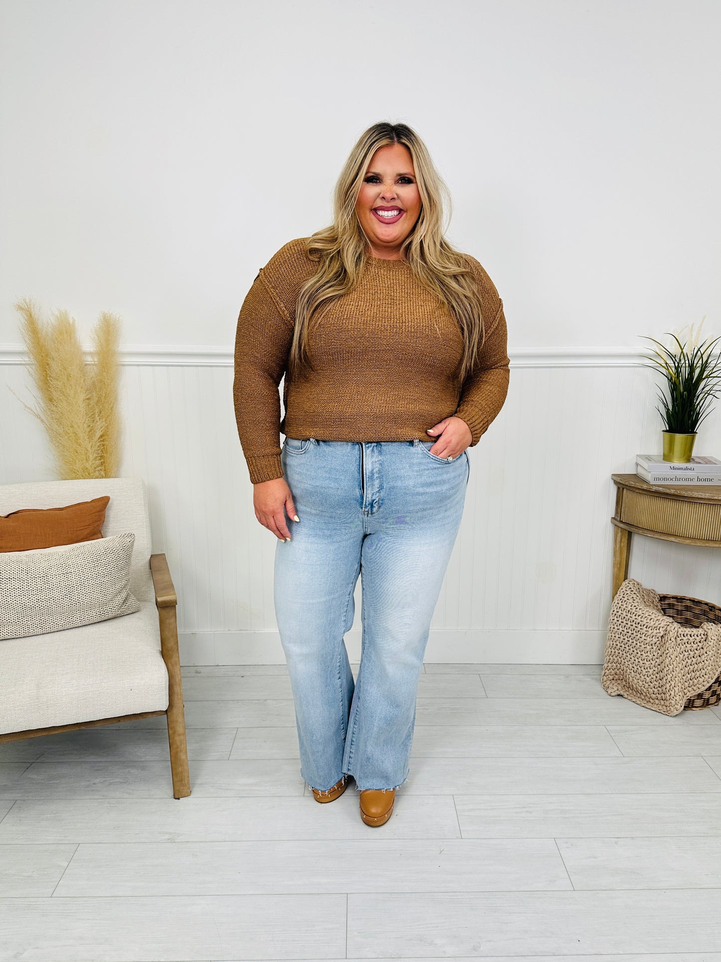 Made You Look Tummy Control Flare Vintage Wash Jeans