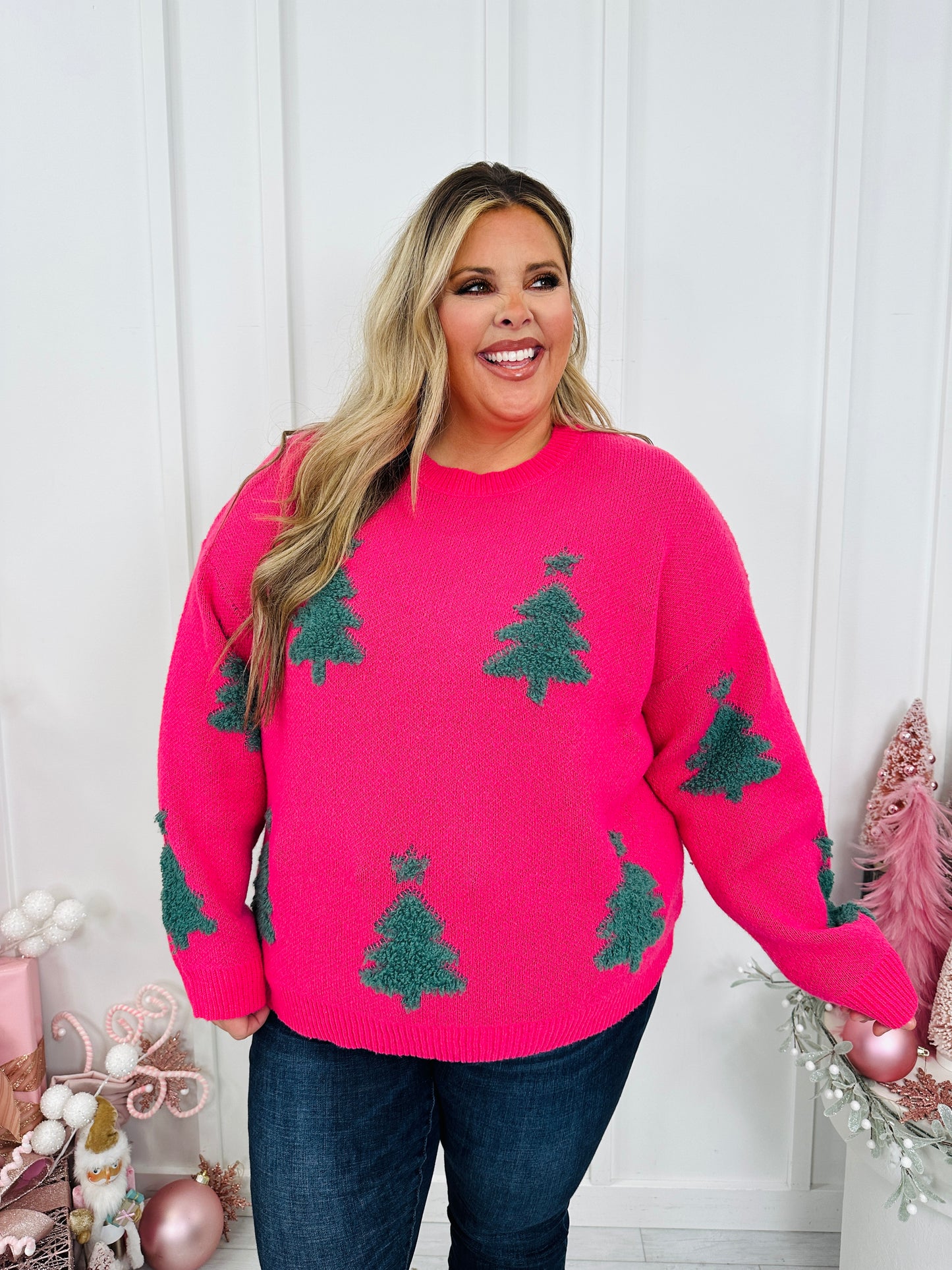 Dreaming Of A Pink Christmas Sweater