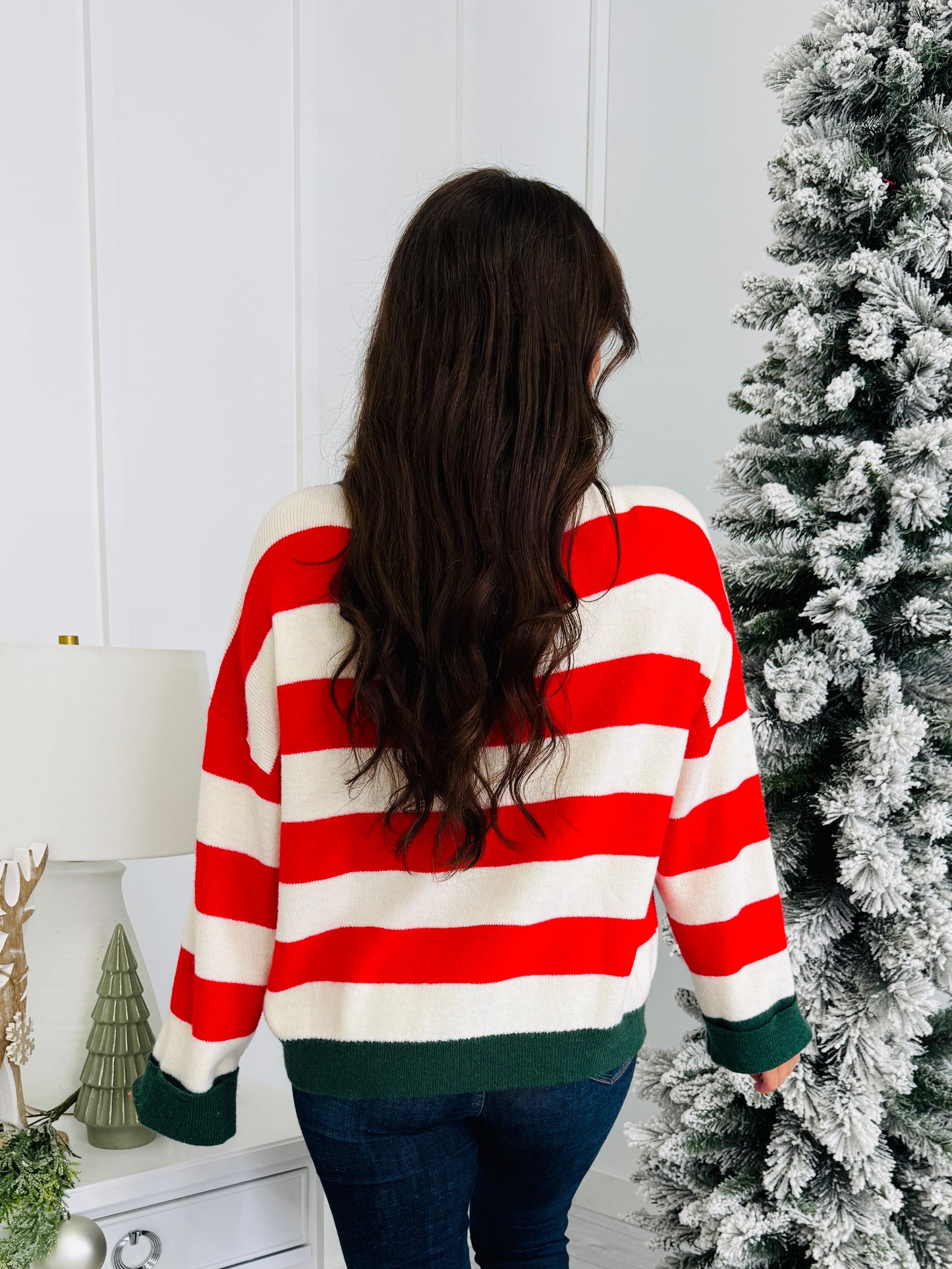 Weekend Whimsy Sweater In Red/Ivory