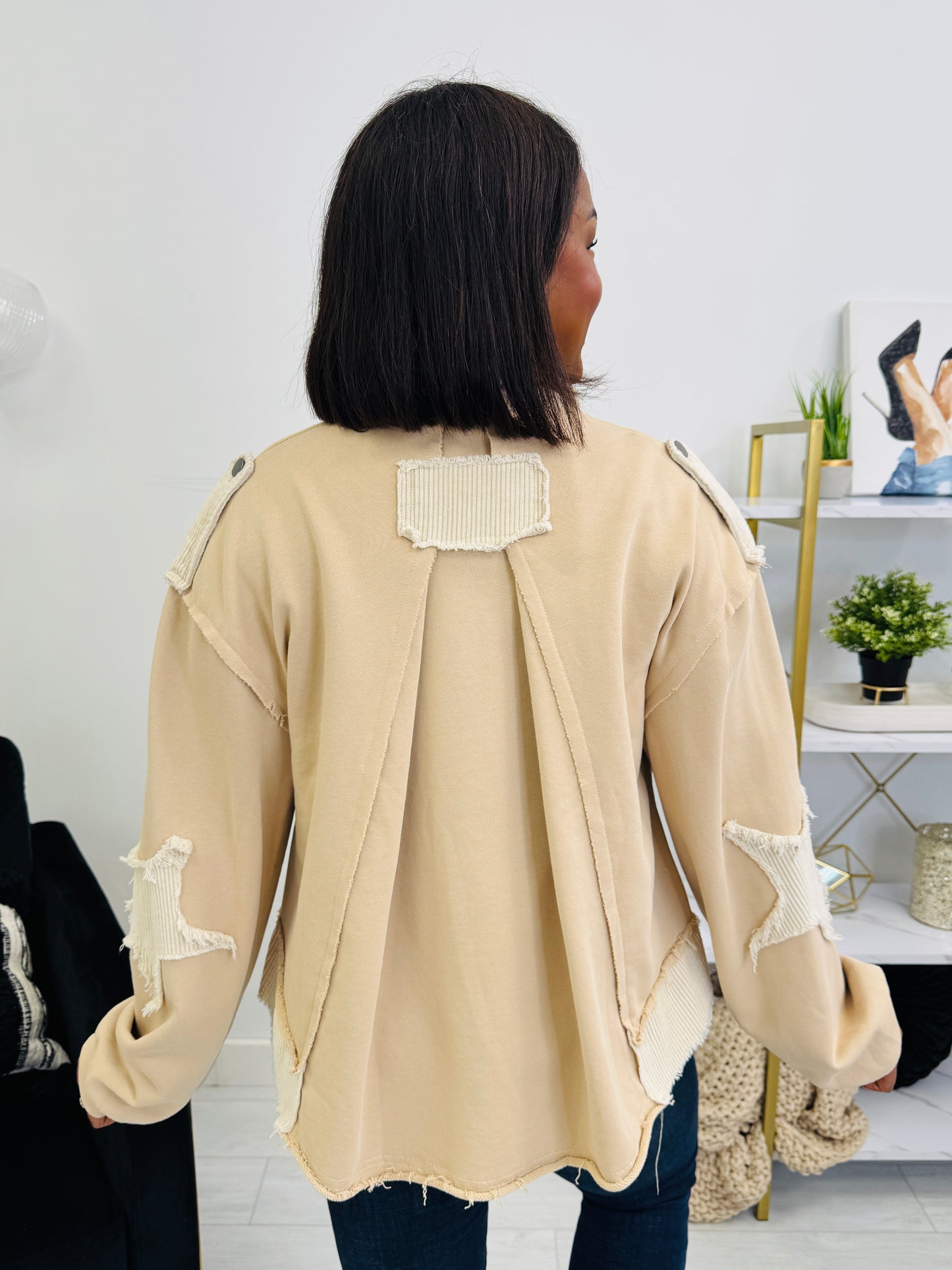Trailblazer Threads Shacket In Beige