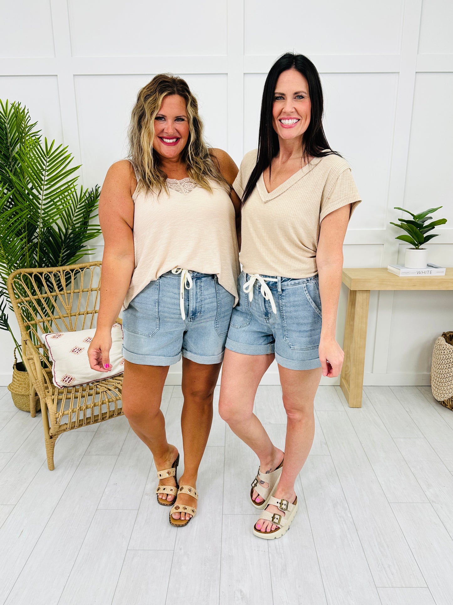 Judy Blue Cuffed and Cozy Jogger Shorts
