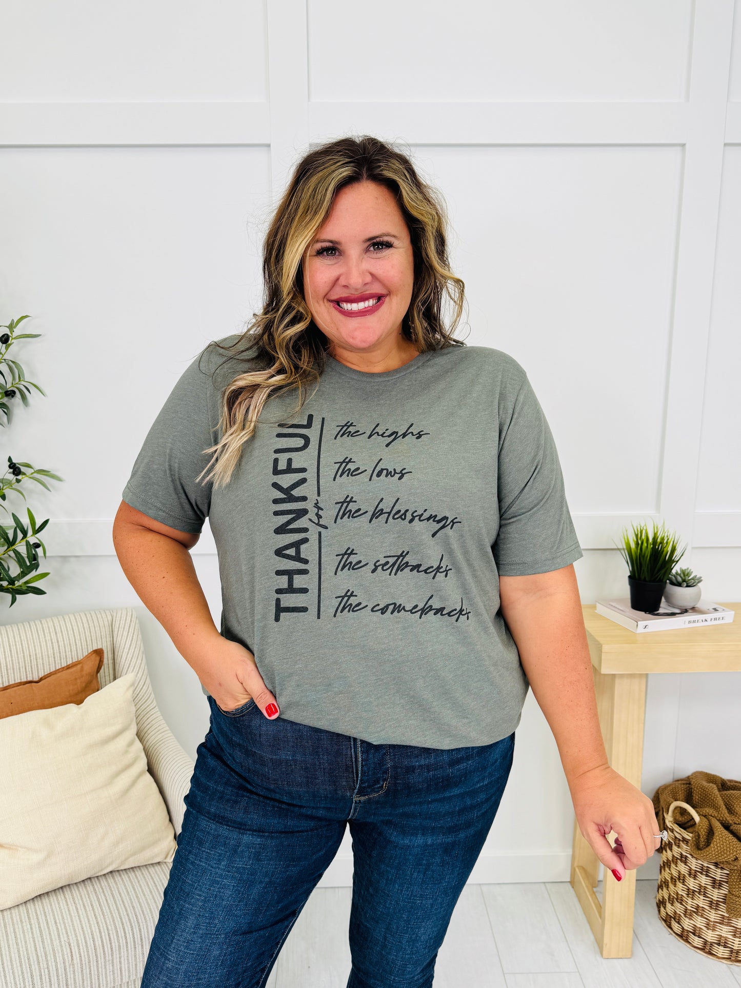 Thankful For Graphic Tee - Multiple Colors!
