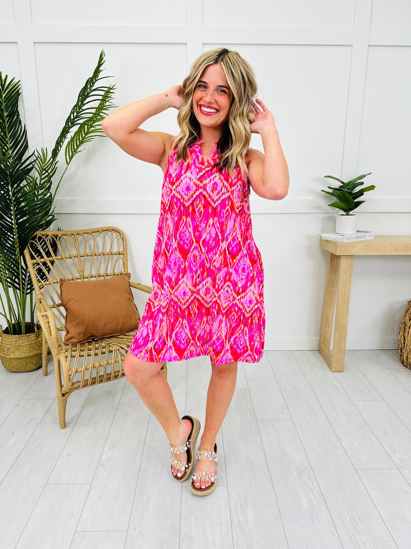 Palms And Plans Dress in Key West Print