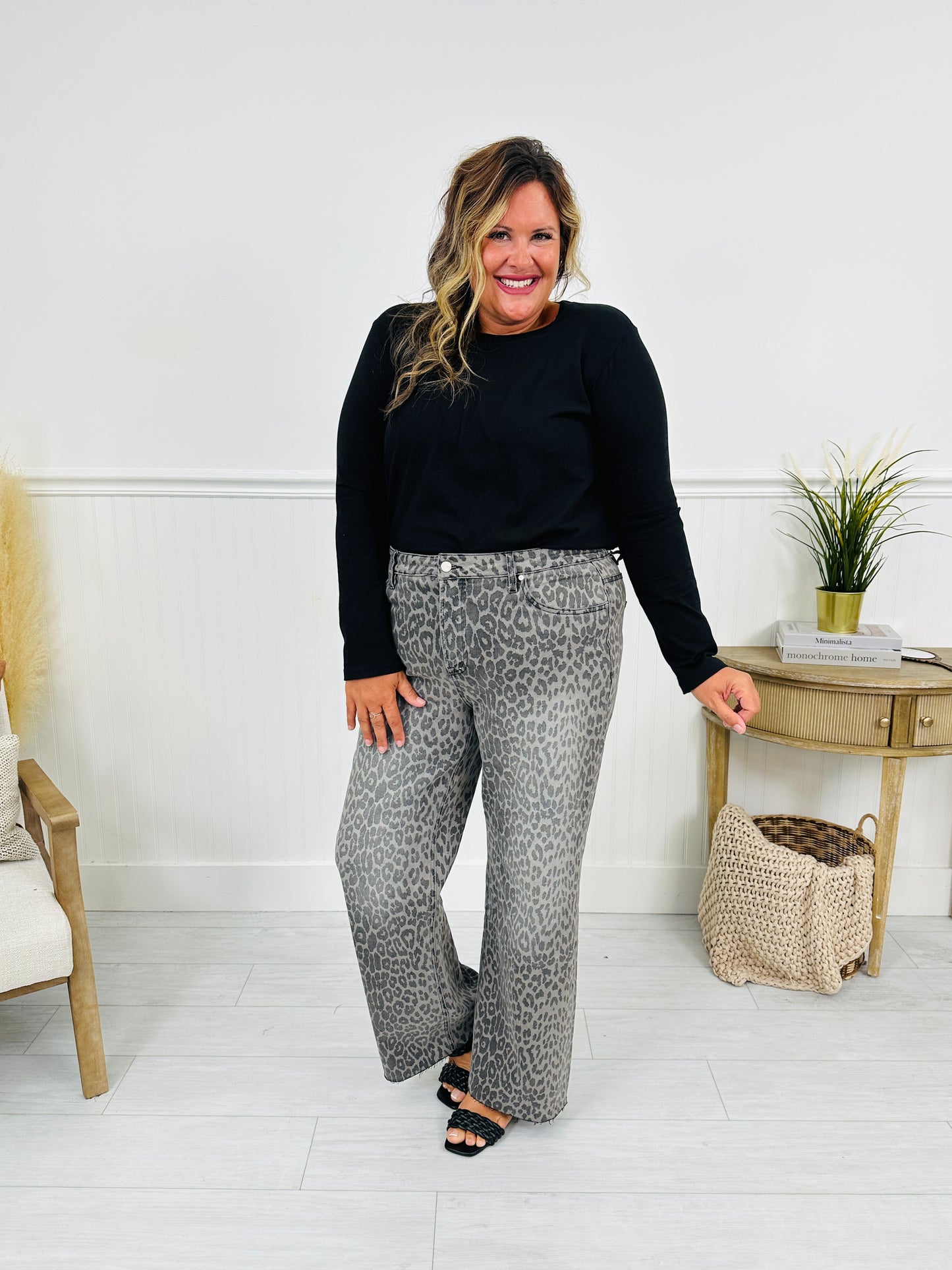 Wild Thing Tummy Control Grey Leopard Jeans