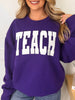 Teach Graphic Sweatshirt in Multiple Colors