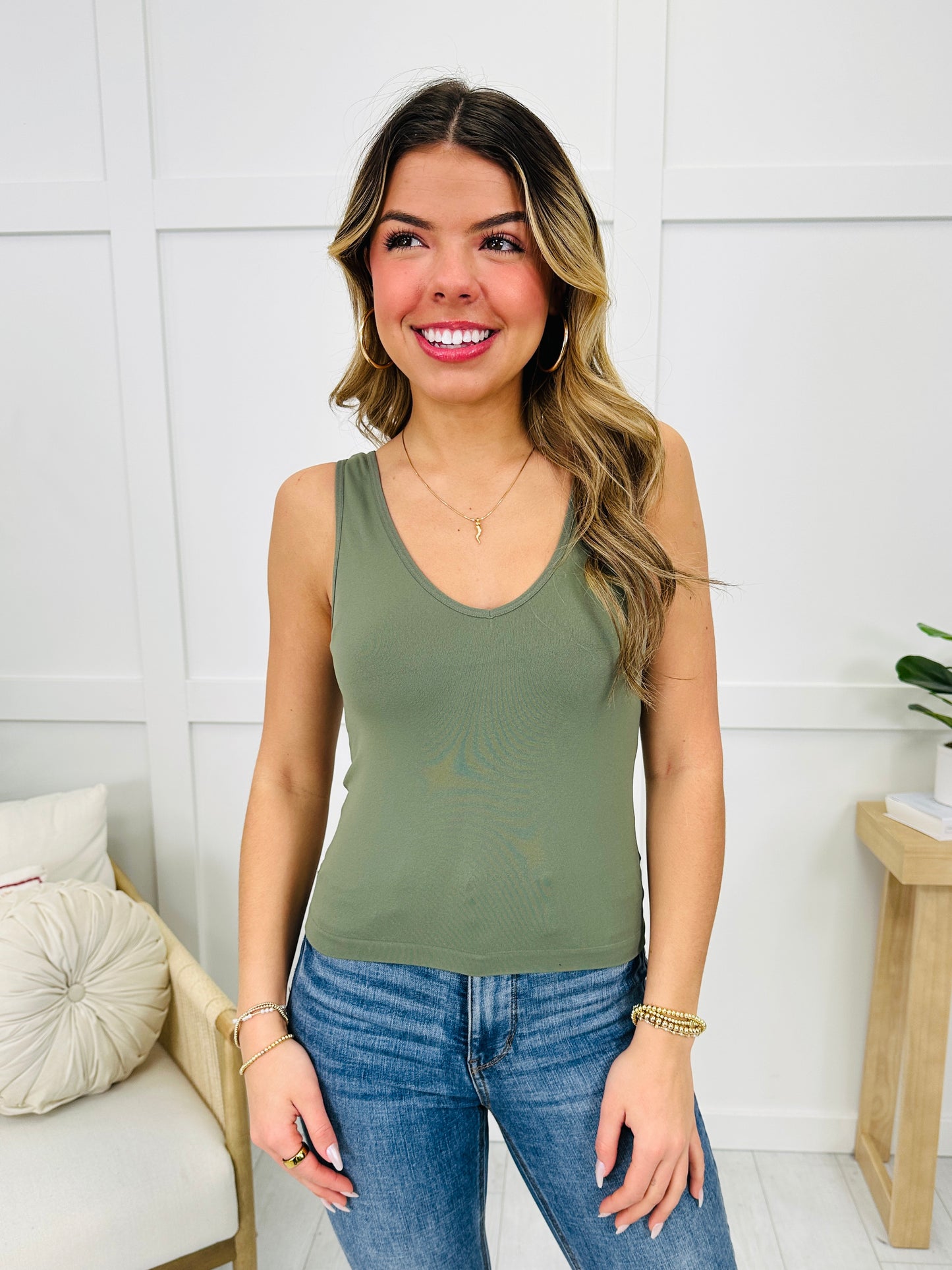 Cropped Reversible Shapewear Tank- Multiple Colors!