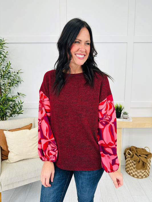 Print Me A Memory Sweater in Wine