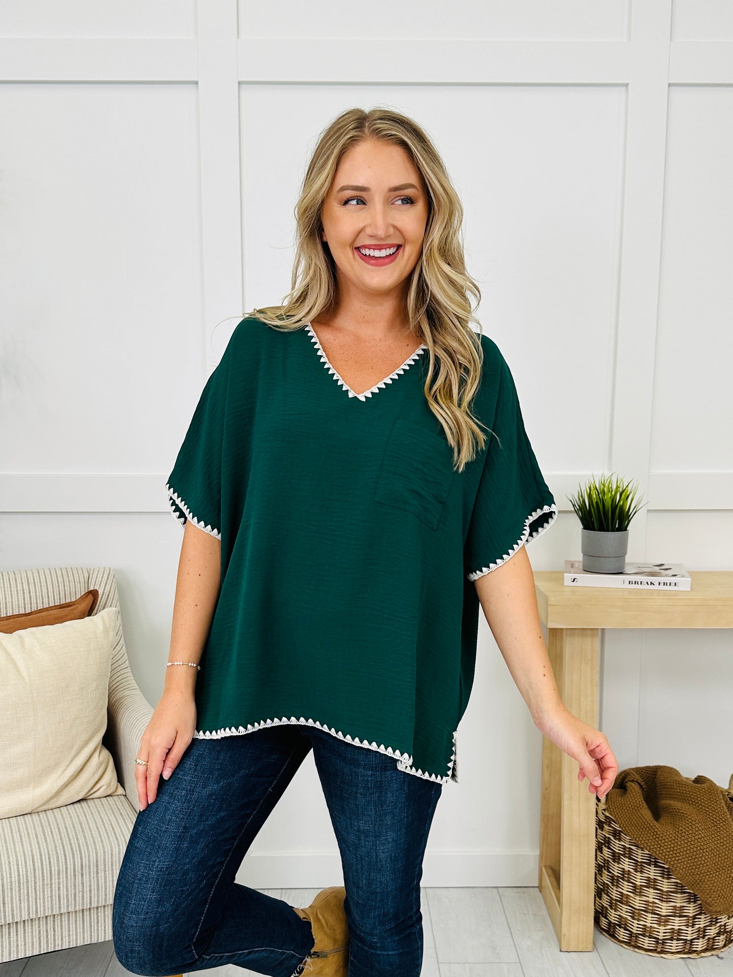 Stitch In The Daylight Top- Multiple Colors!