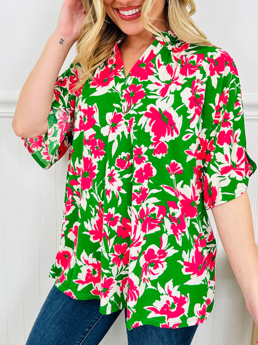Radiate Sunshine Top in Anna Maria Print