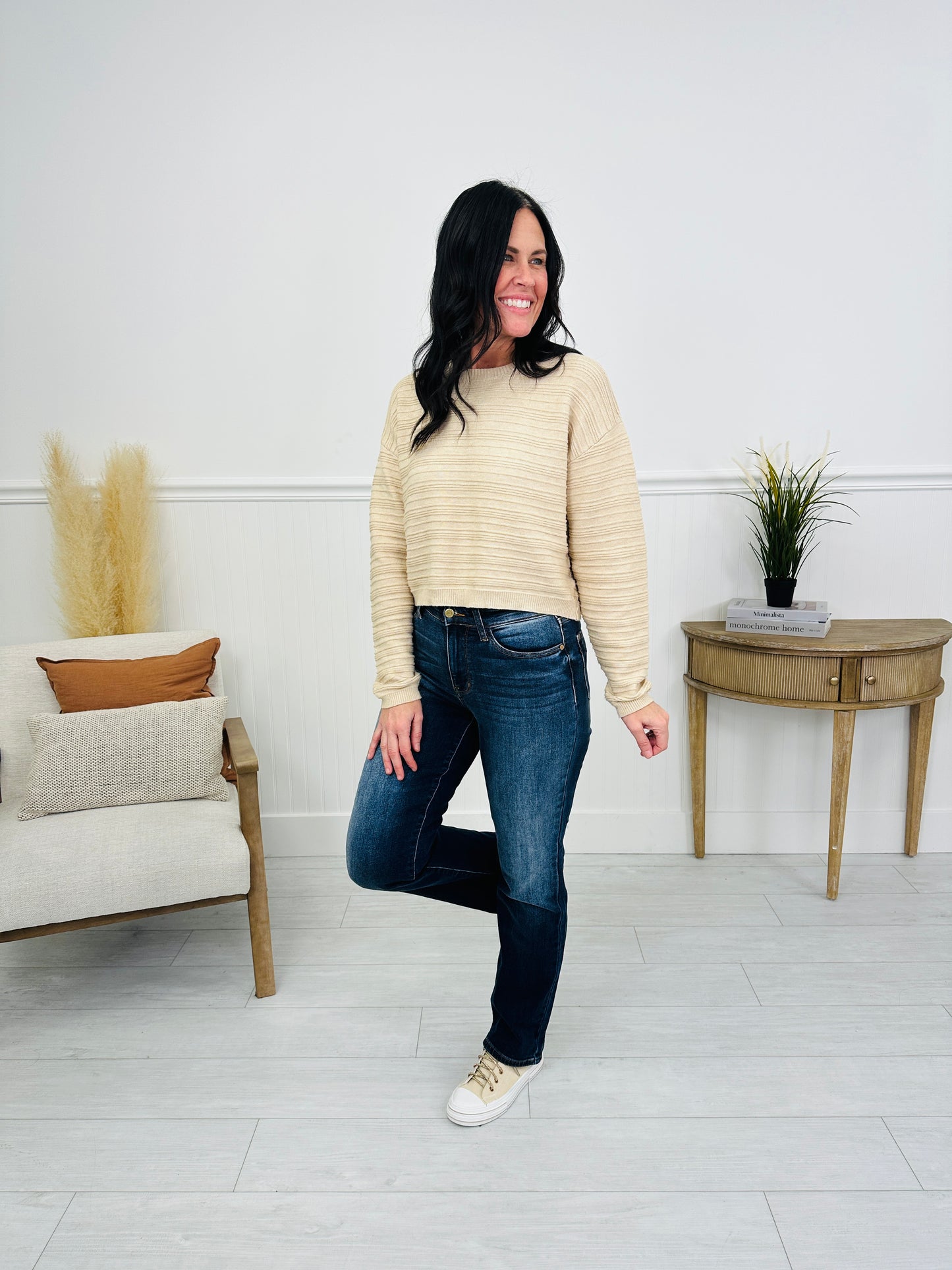 Judy Blue Snug in Style Thermal Straight Jeans