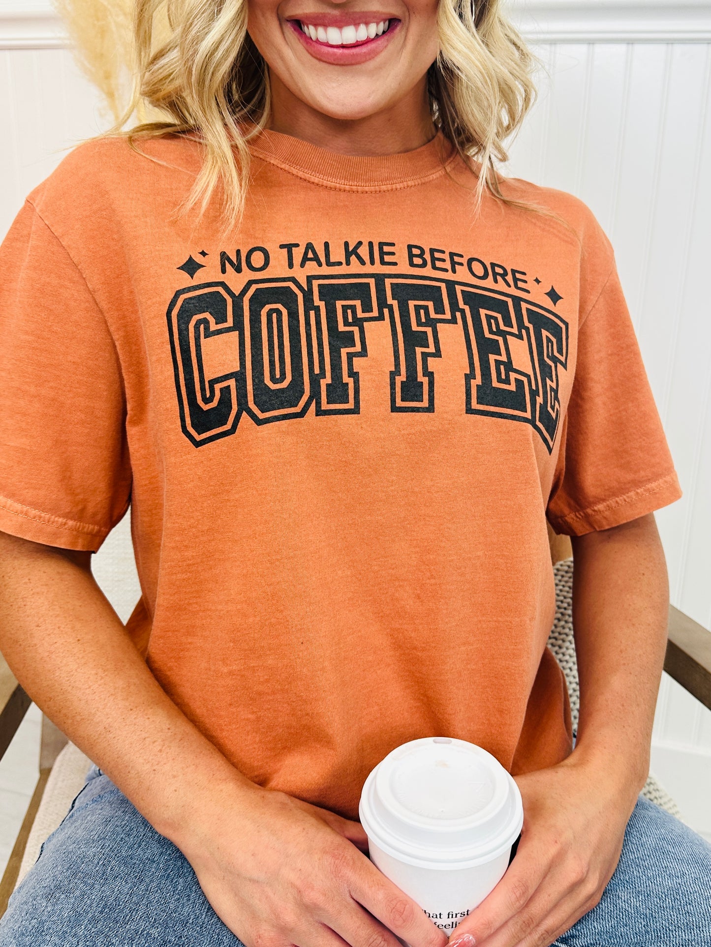No Talkie Before Coffee Graphic Tee