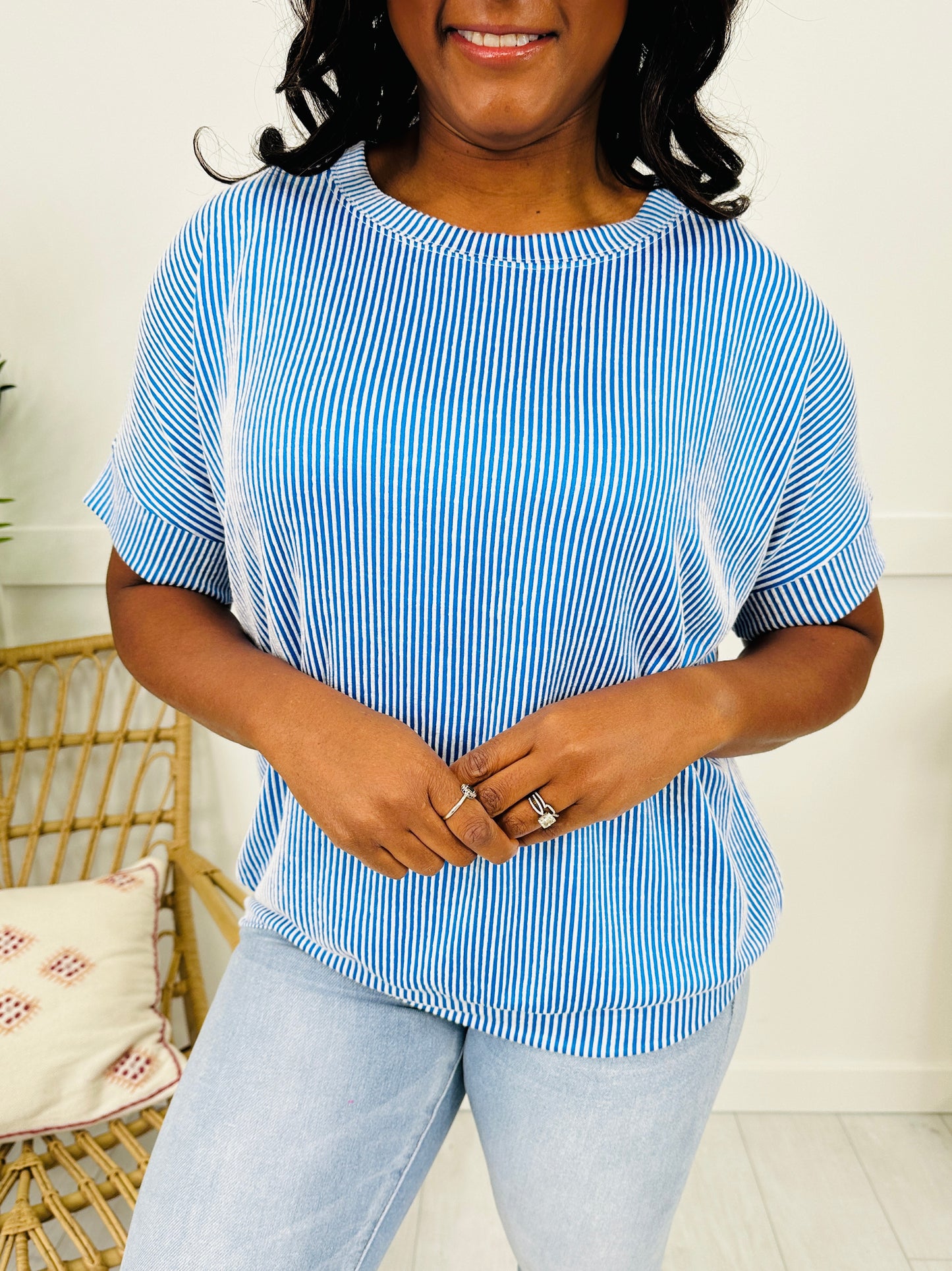 DOORBUSTER! Stripe Things First Top- Multiple Colors!