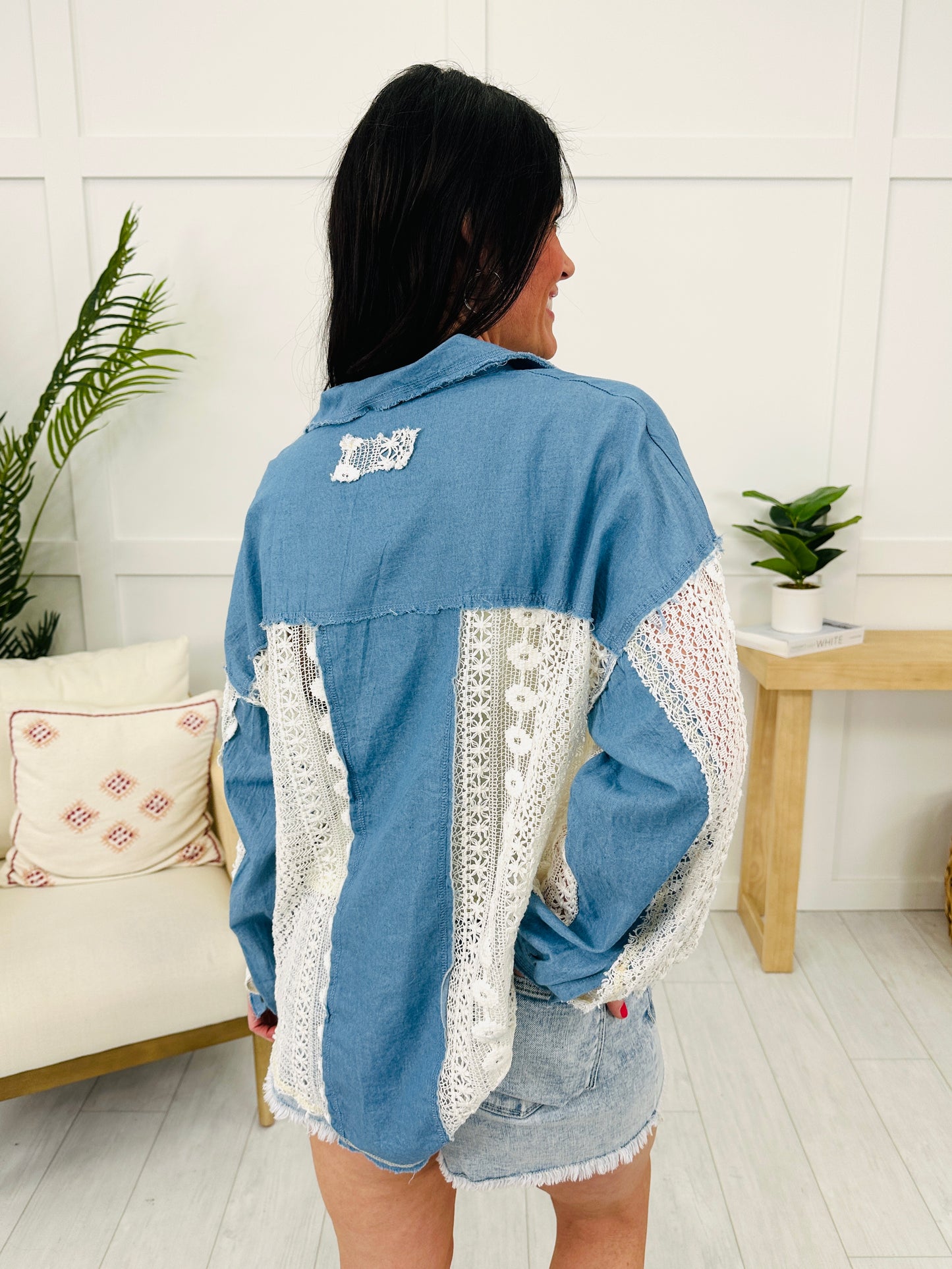 Ethereal Layers Top In Denim