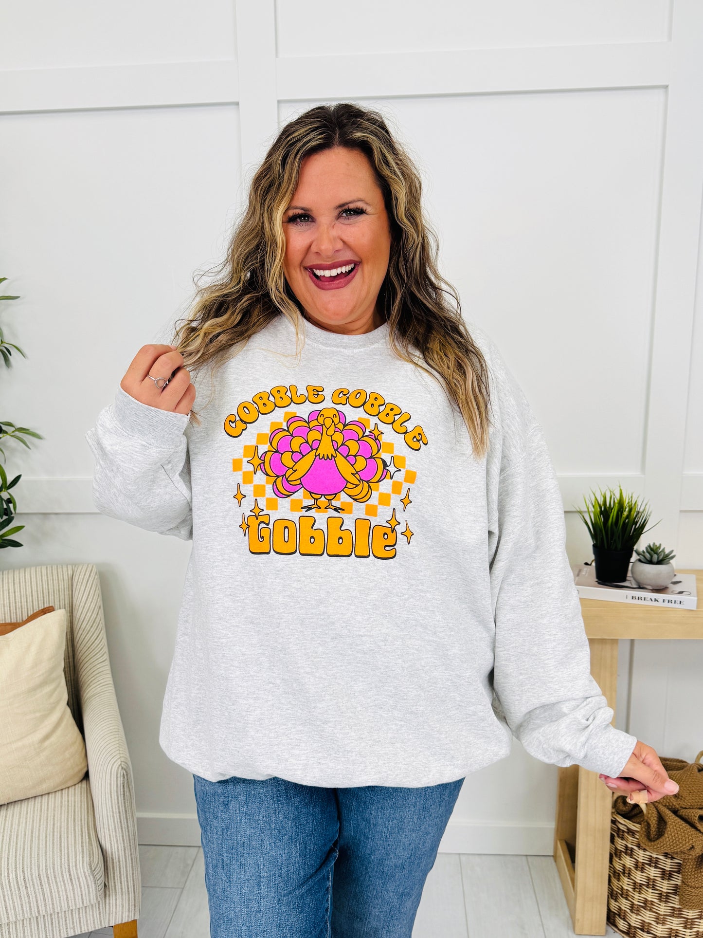 Gobble Gobble Graphic Crewneck Sweatshirt
