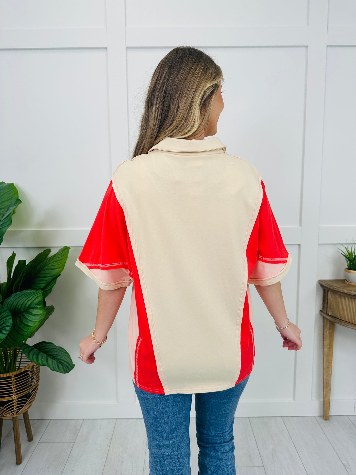 Sunday Shift Top In Tomato