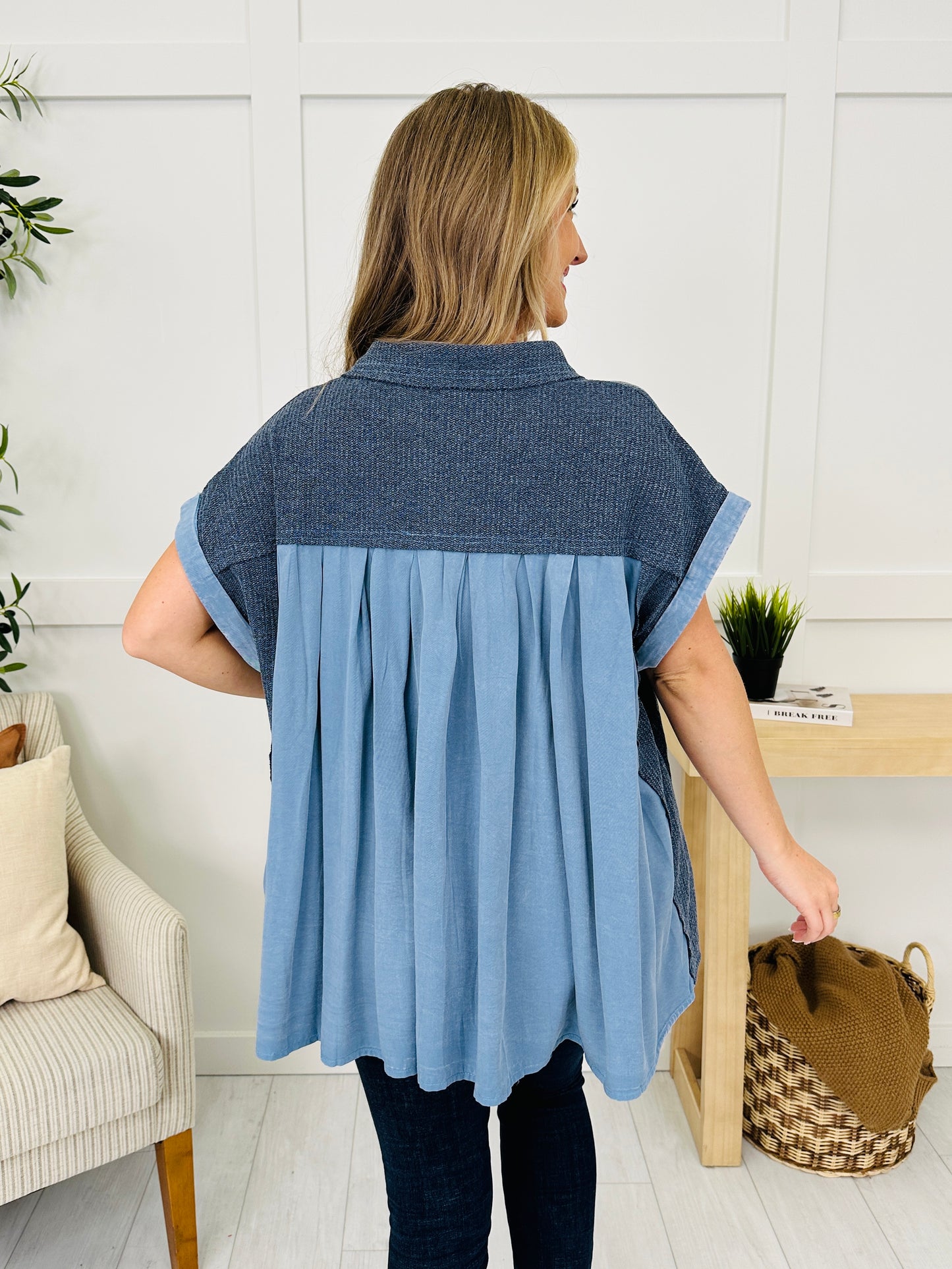 Front Row Feelings Top in Blue
