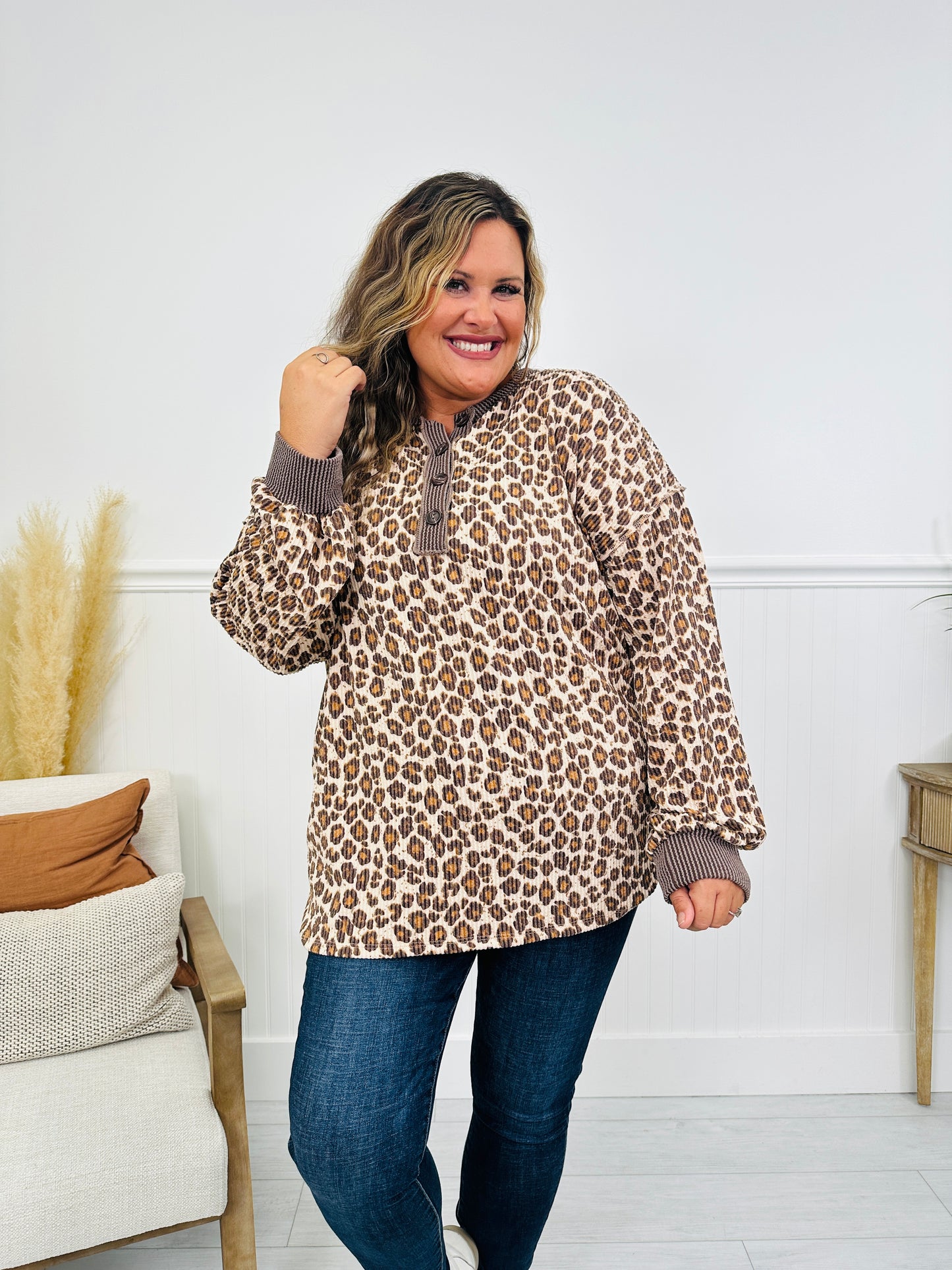 Spotted Moments Henley Top