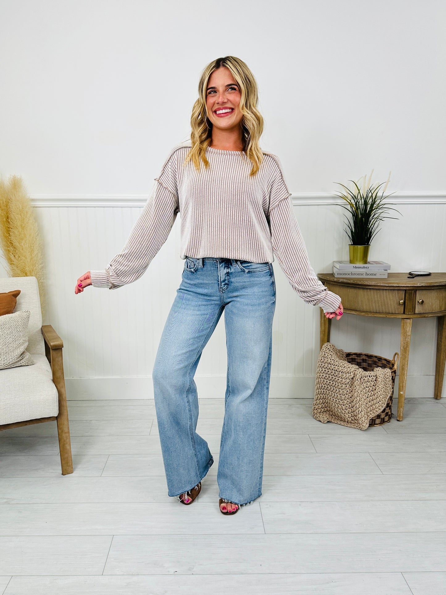 Power Moves Tummy Control Slim Wide Leg Jeans