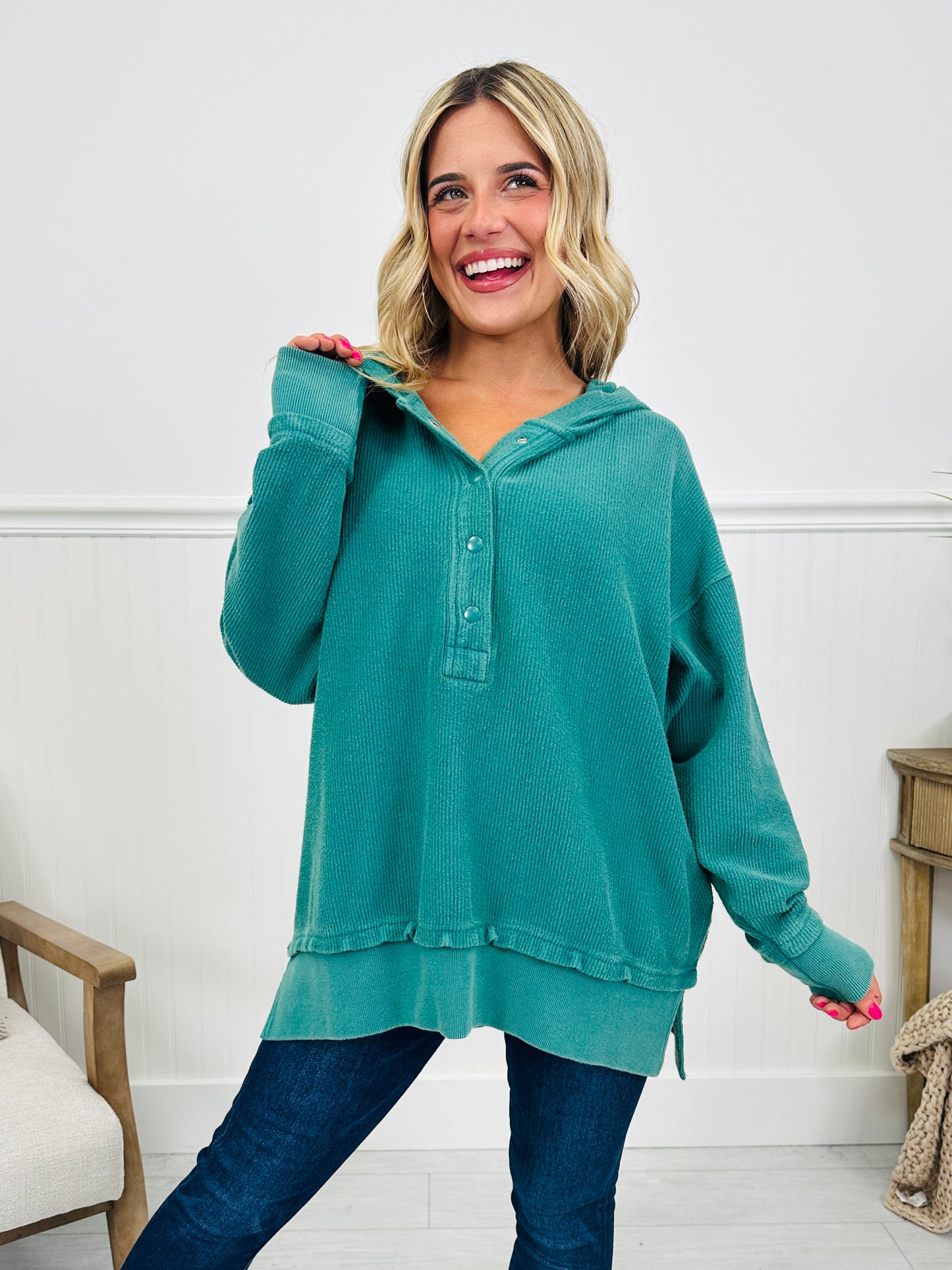 Hoodie Hype Corded Pullover-- Multiple Colors!