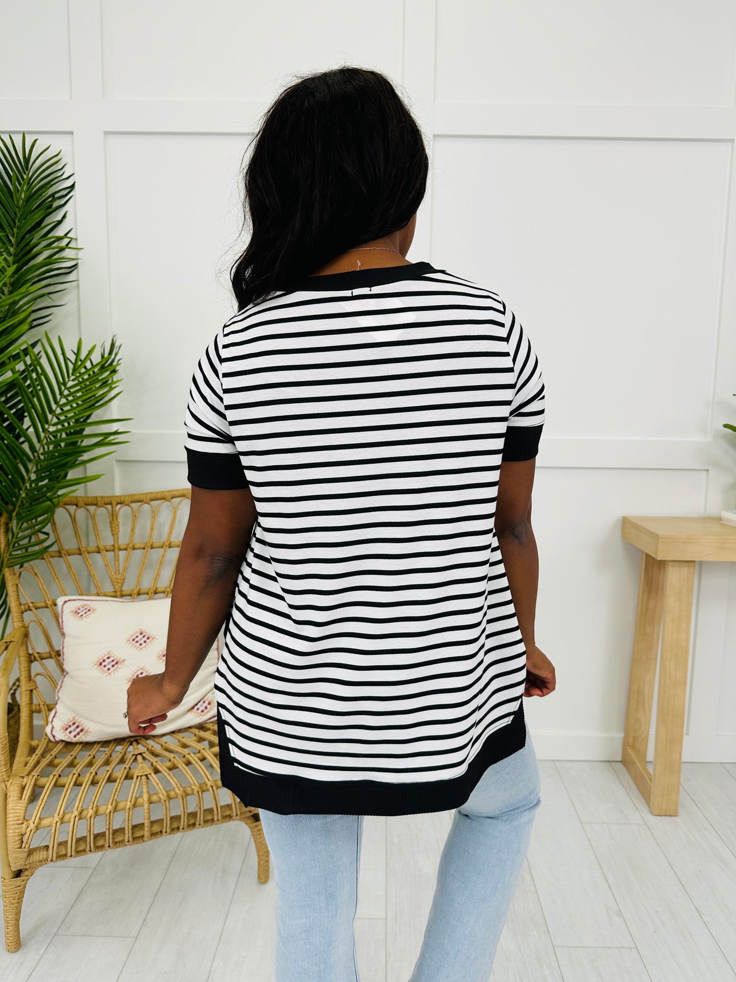 Morning Ease Top in Off White/Black