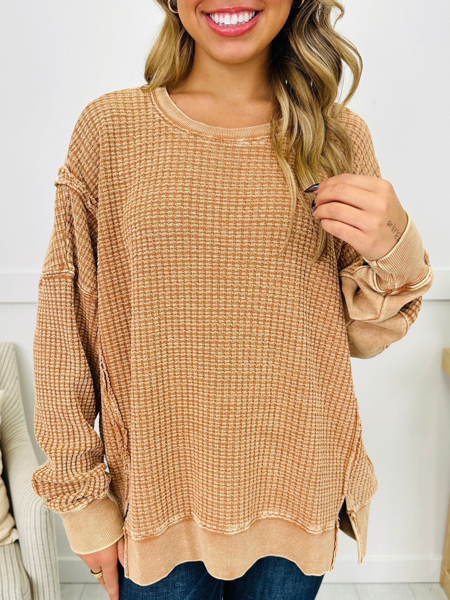 Daily Grid Pullover- Multiple Colors!