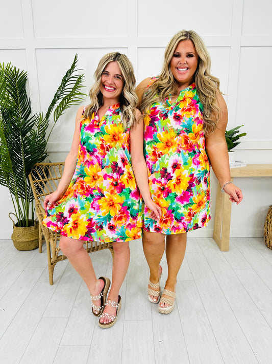 Palms And Plans Dress in Rosemary Beach Print