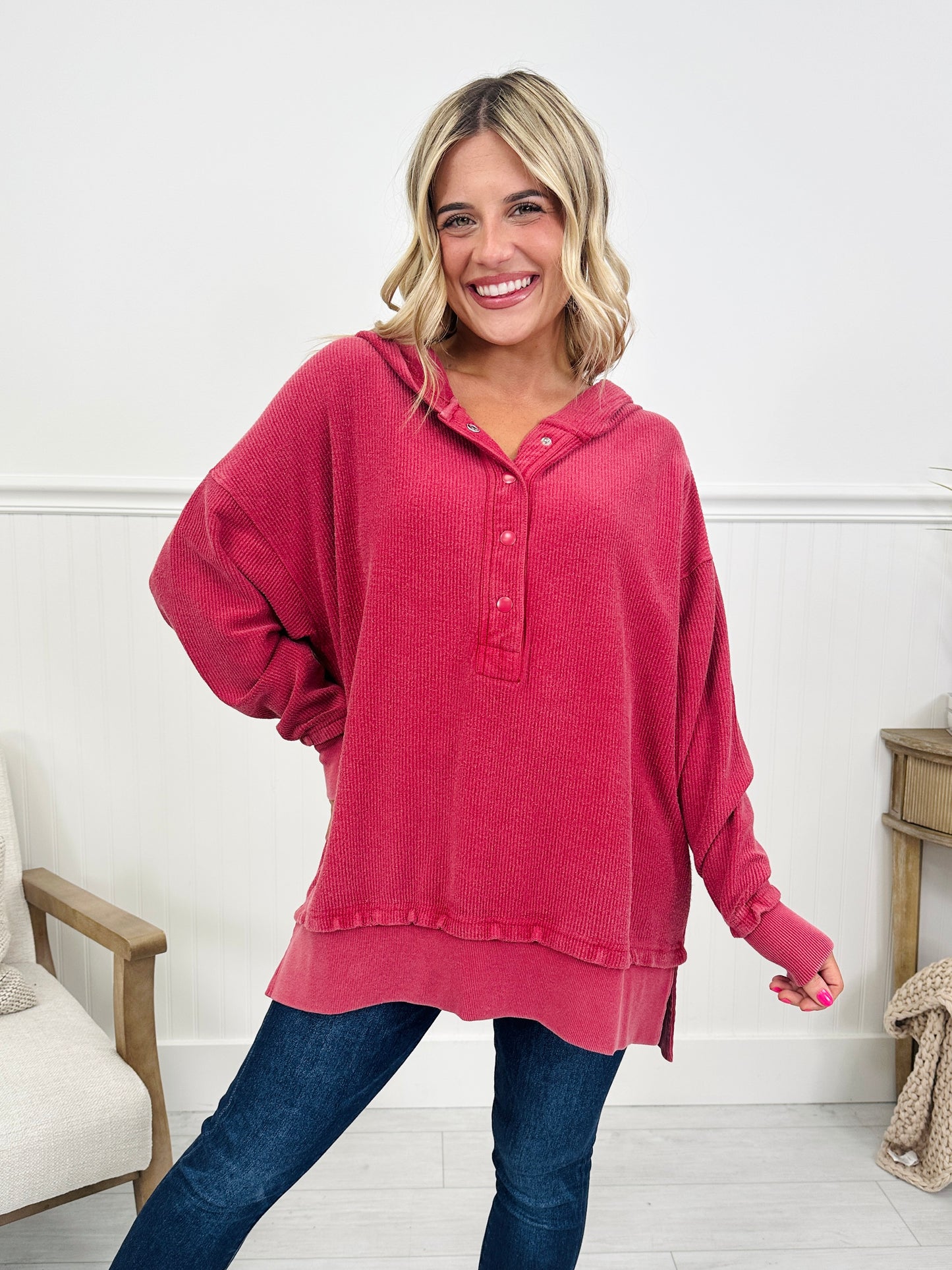Hoodie Hype Corded Pullover-- Multiple Colors!