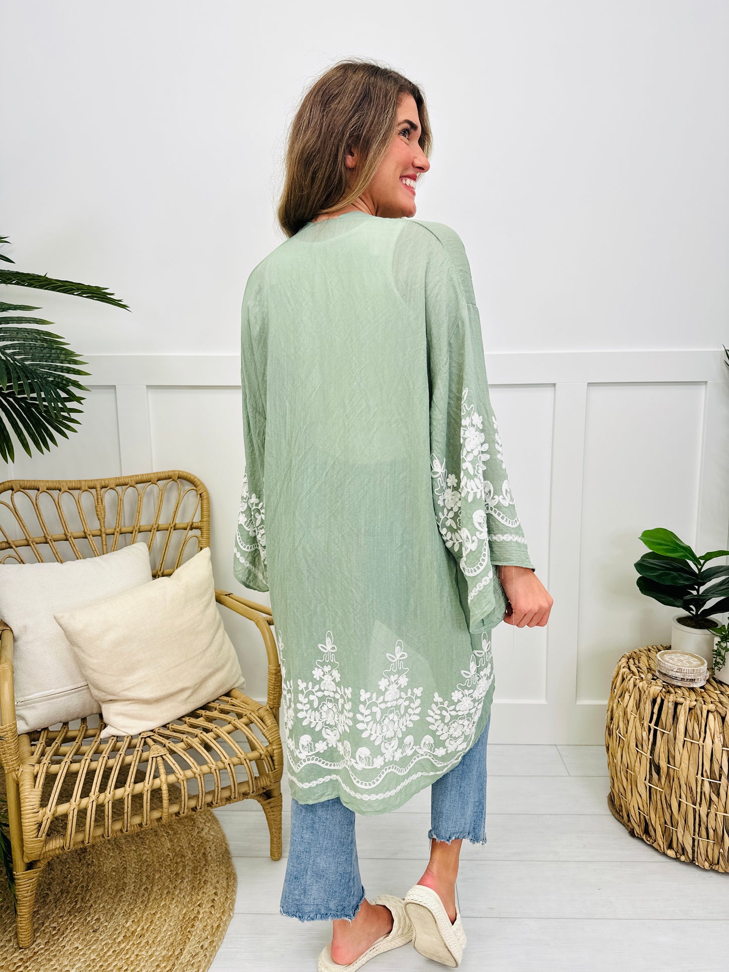 Gentle Grace Kimono in Sage