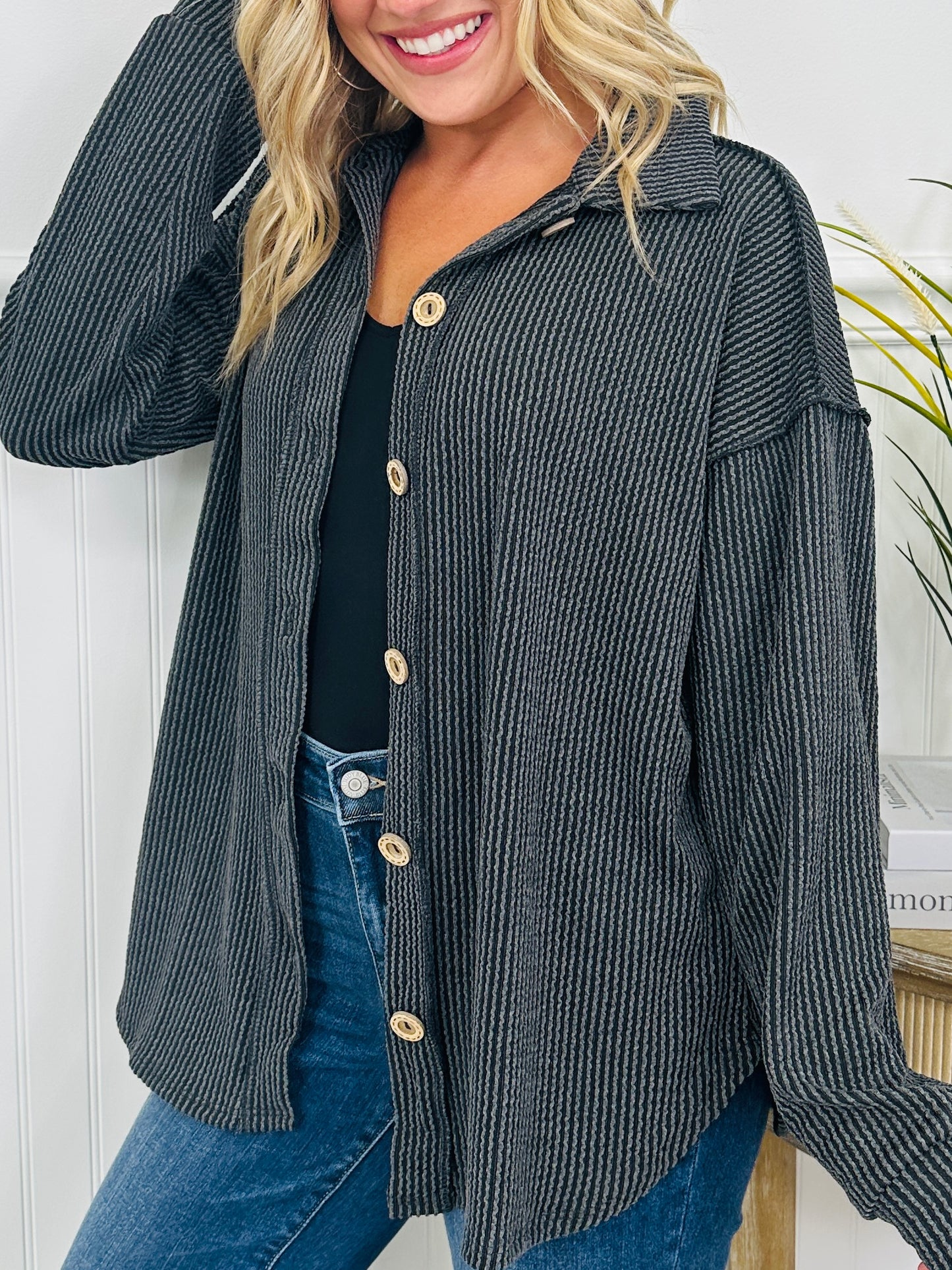 Fall Feelings Shacket- Multiple Colors!