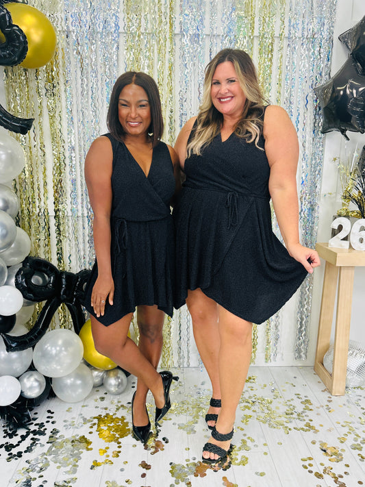 Time Of The Season Romper In Black