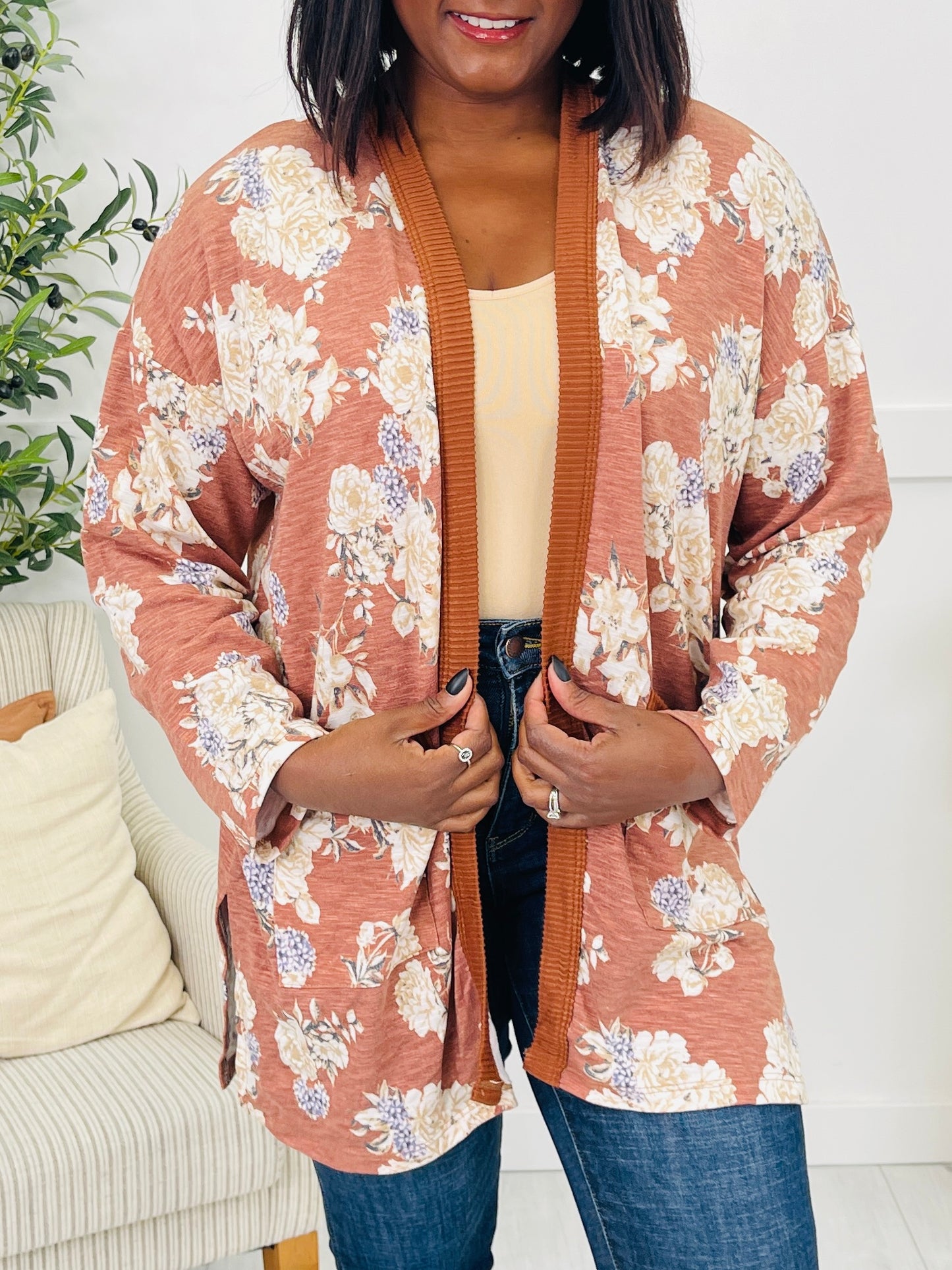 Petals In The Pines Top in Mocha