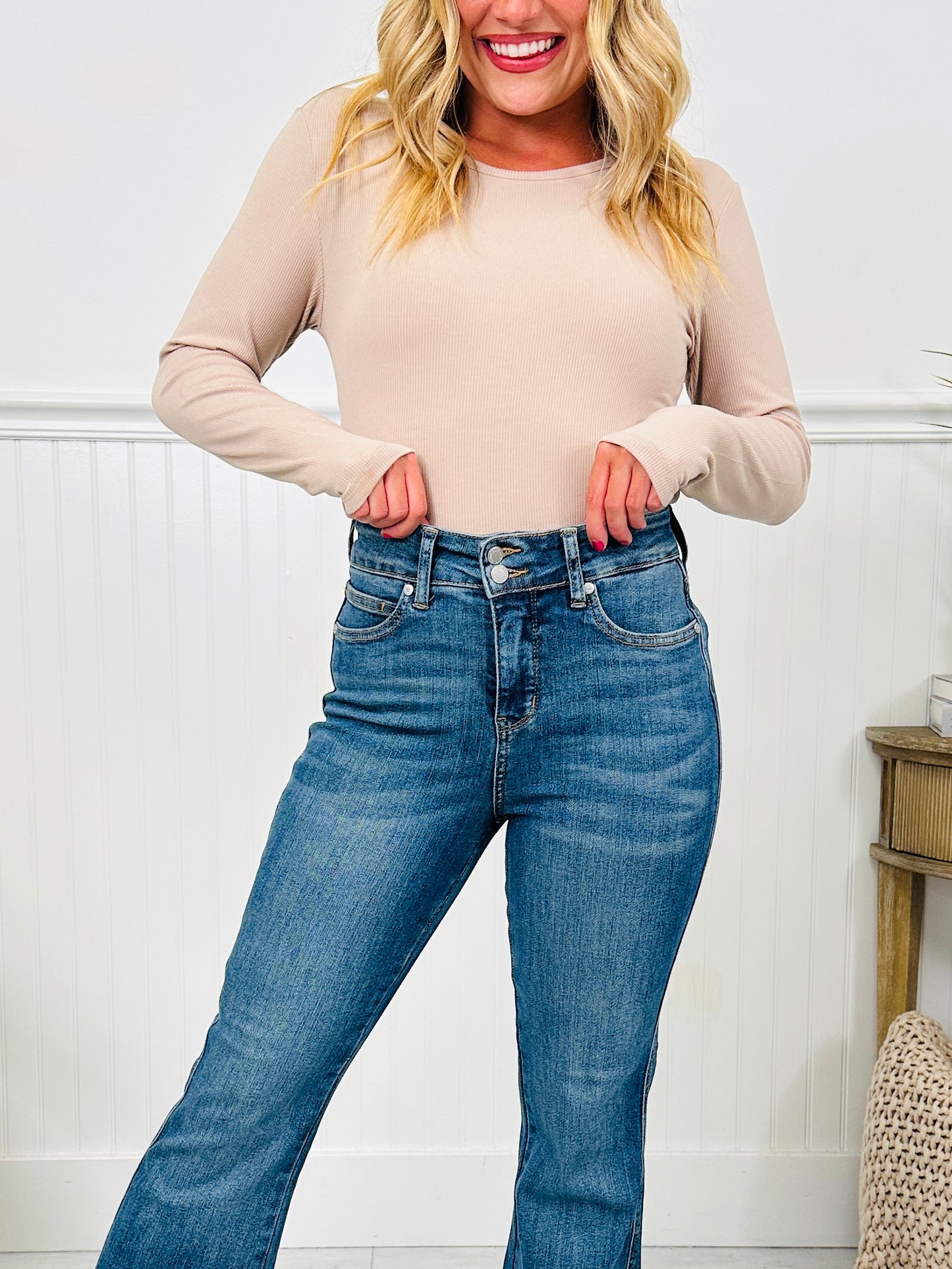 Judy Blue Double Vision Tummy Control Double Button Jeans- Multiple Inseams!