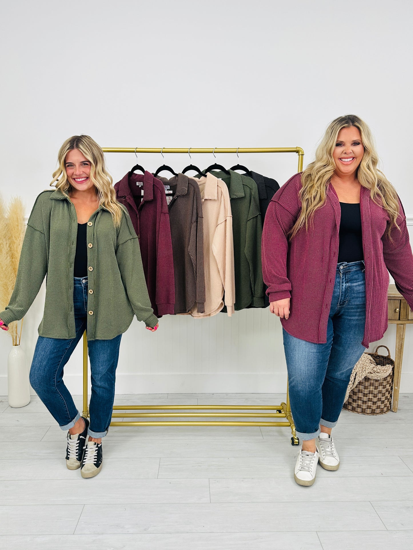 Fall Feelings Shacket- Multiple Colors!
