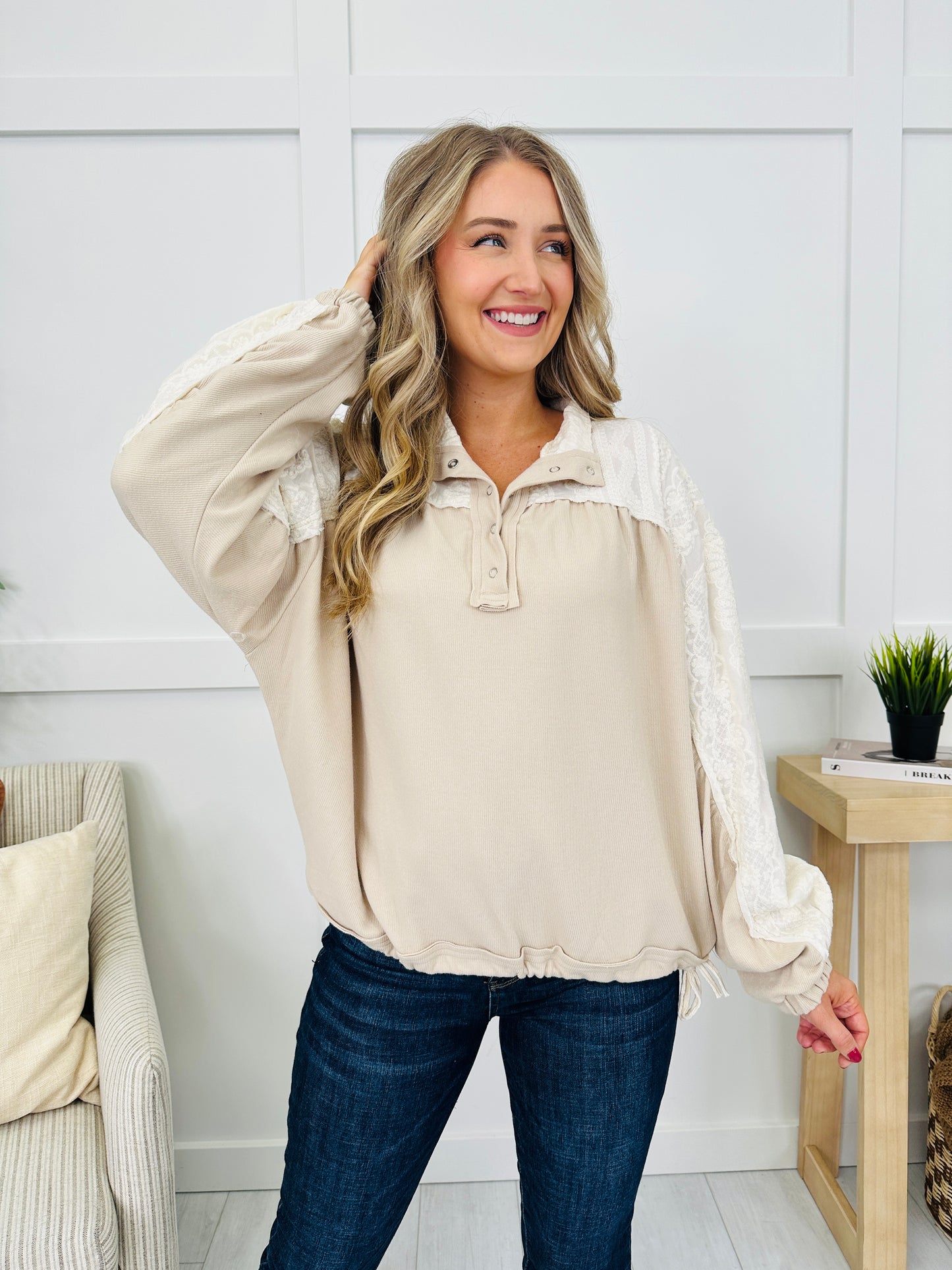 Thread Of A Memory Pullover in Almond