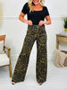 Judy Blue Walk On The Wild Side Retro Wide Leg Leopard Jeans