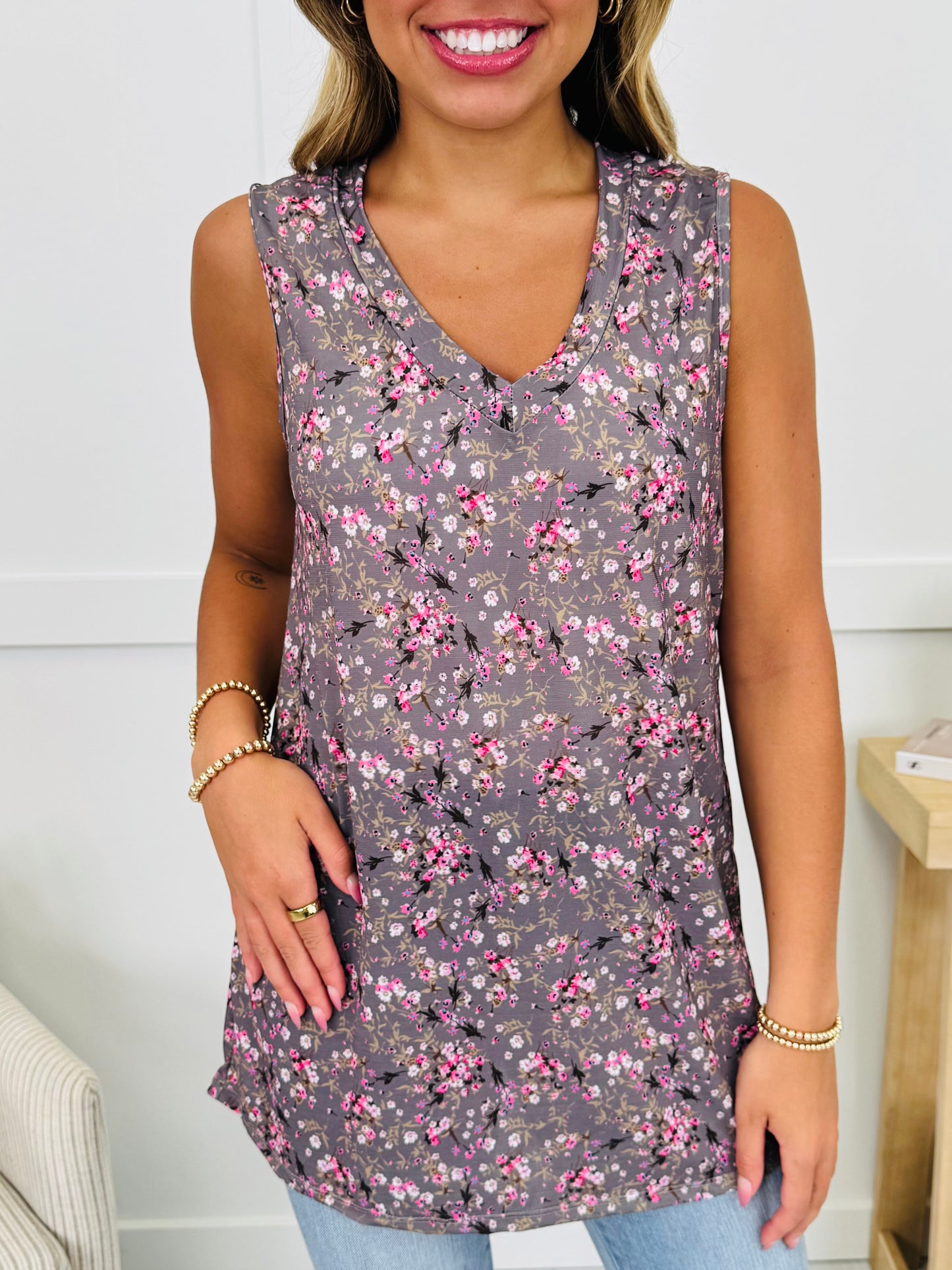 Floral Party Tank Top