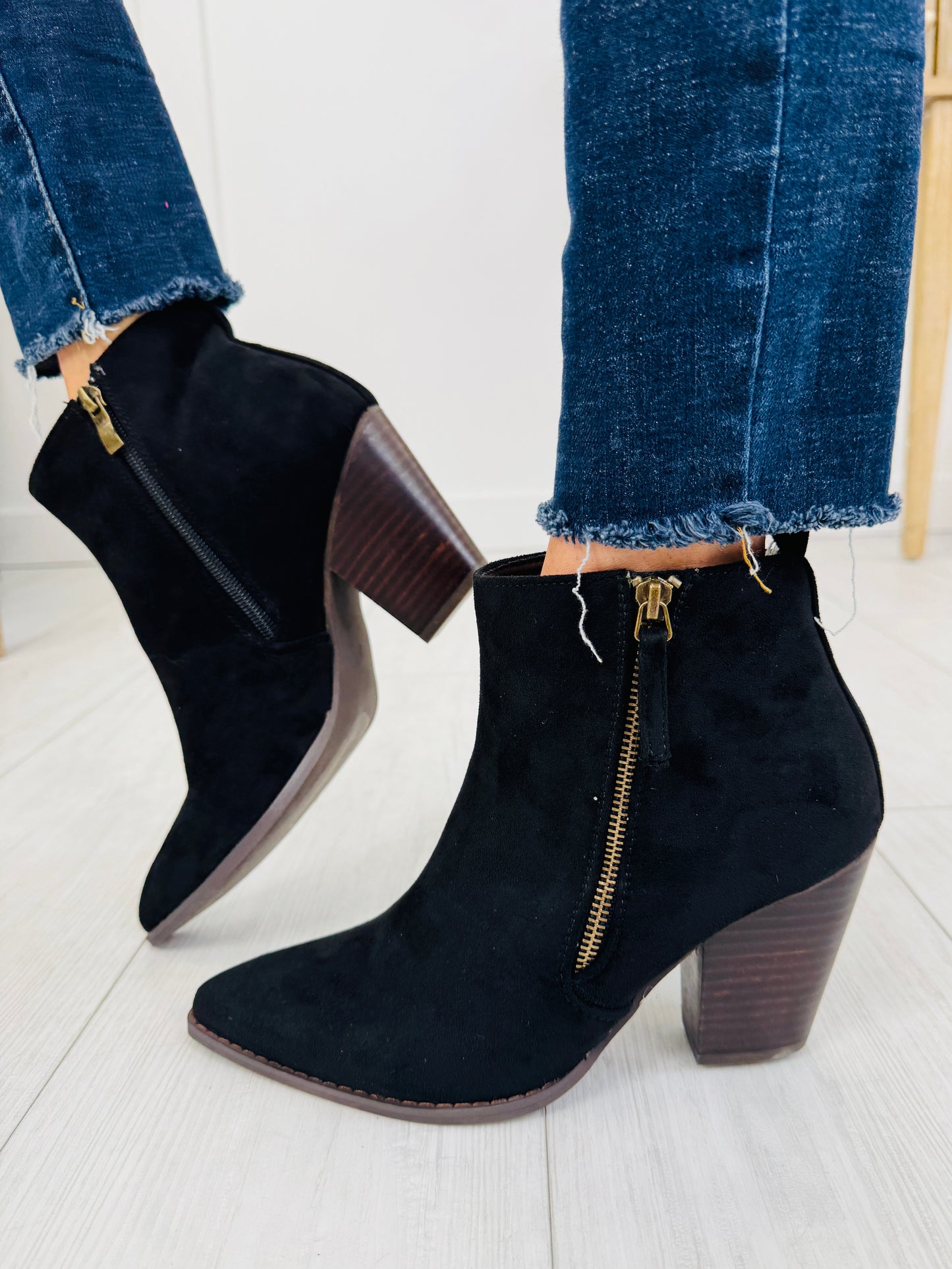 Downtown Days Booties In Black