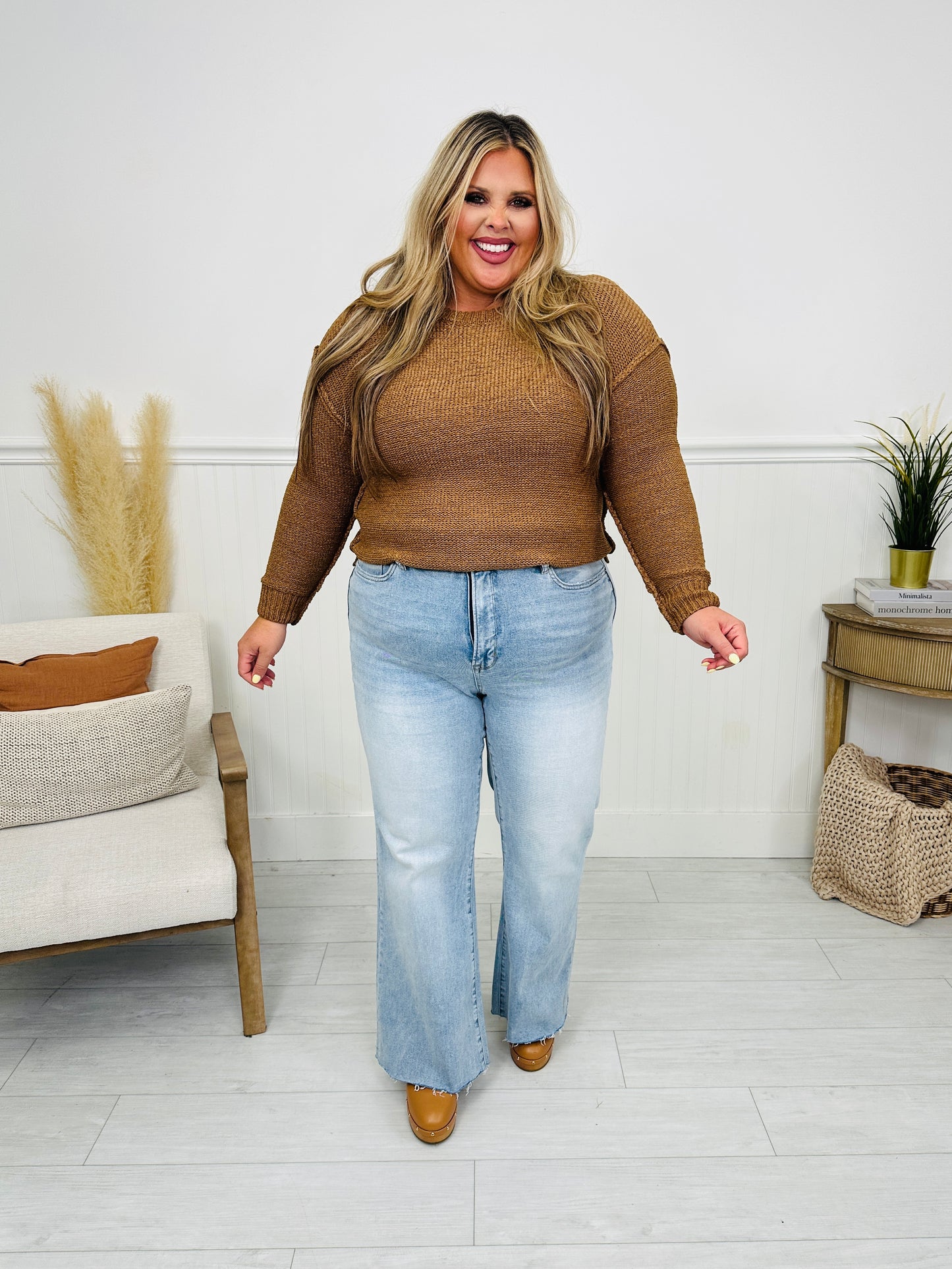 Made You Look Tummy Control Flare Vintage Wash Jeans