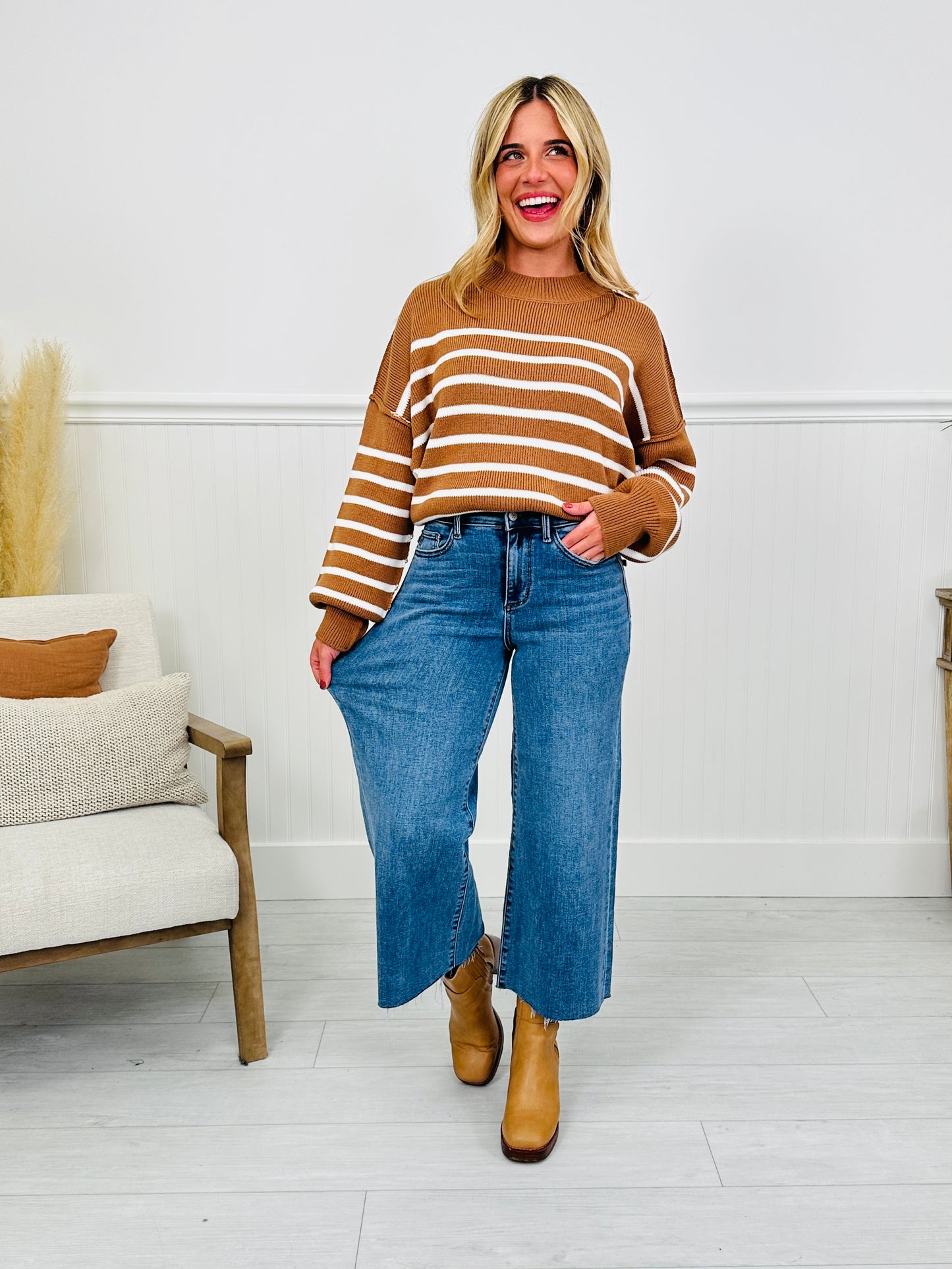 Judy Blue Anything Goes Wide Leg Cropped Jeans