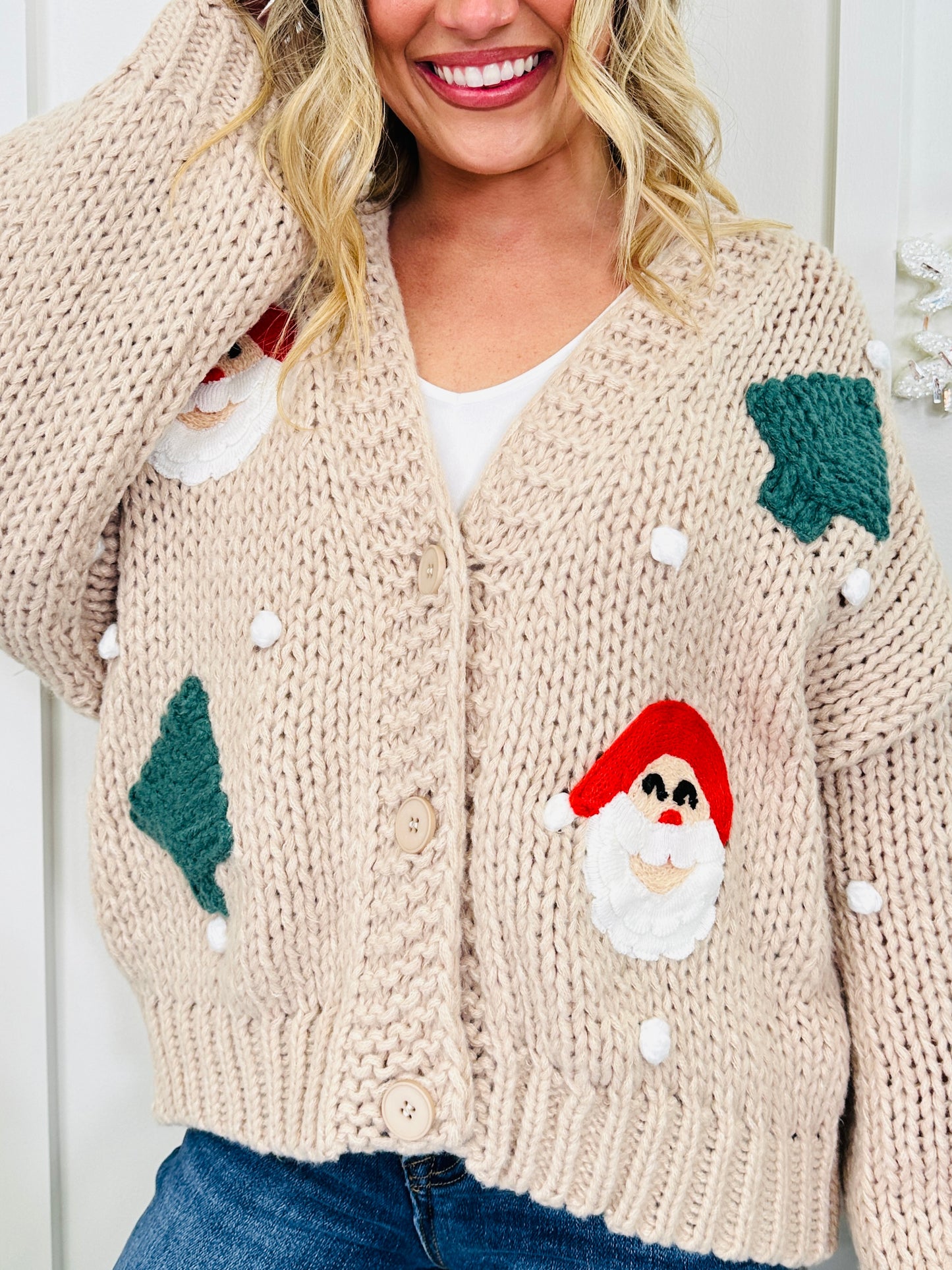 Santa Stop Here Cardigan