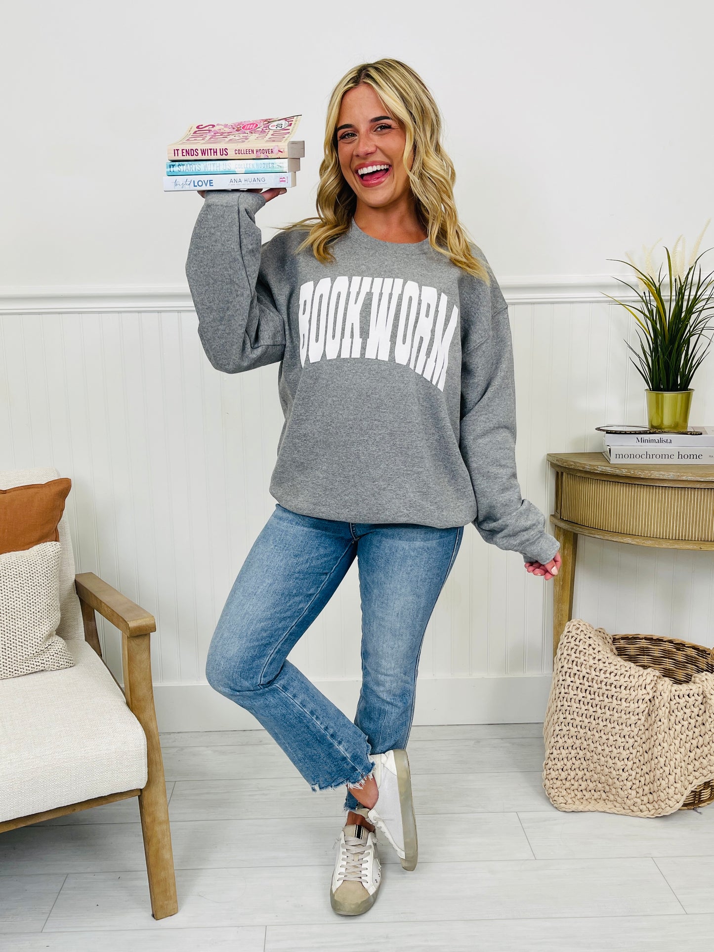 Bookworm Graphic Sweatshirt- Multiple Colors!