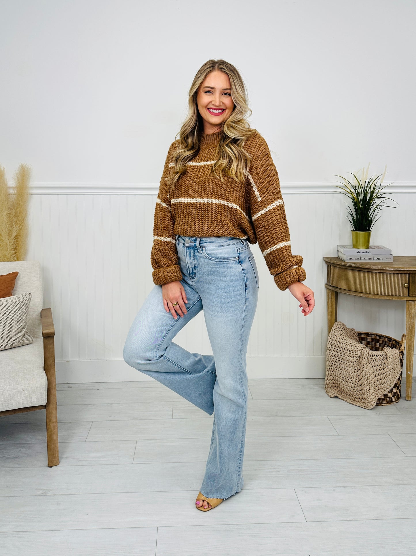 Made You Look Tummy Control Flare Vintage Wash Jeans