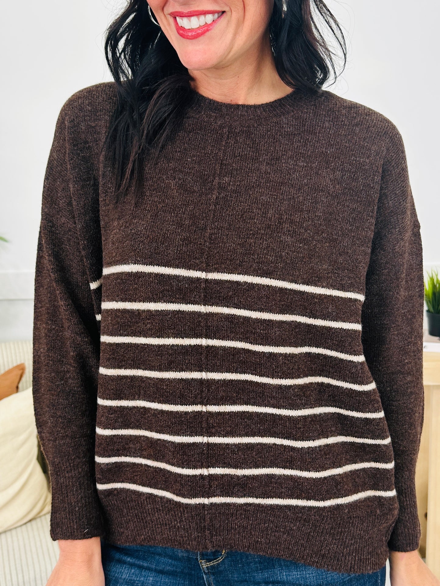 In Perfect Time Sweater in Brown