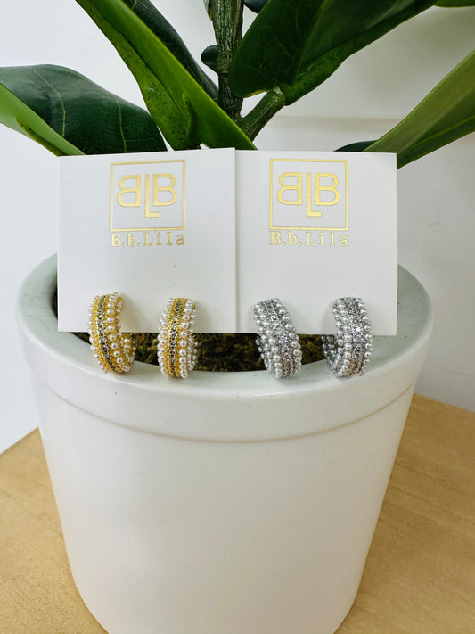 Pearl Radiance Hoops- Multiple Colors!